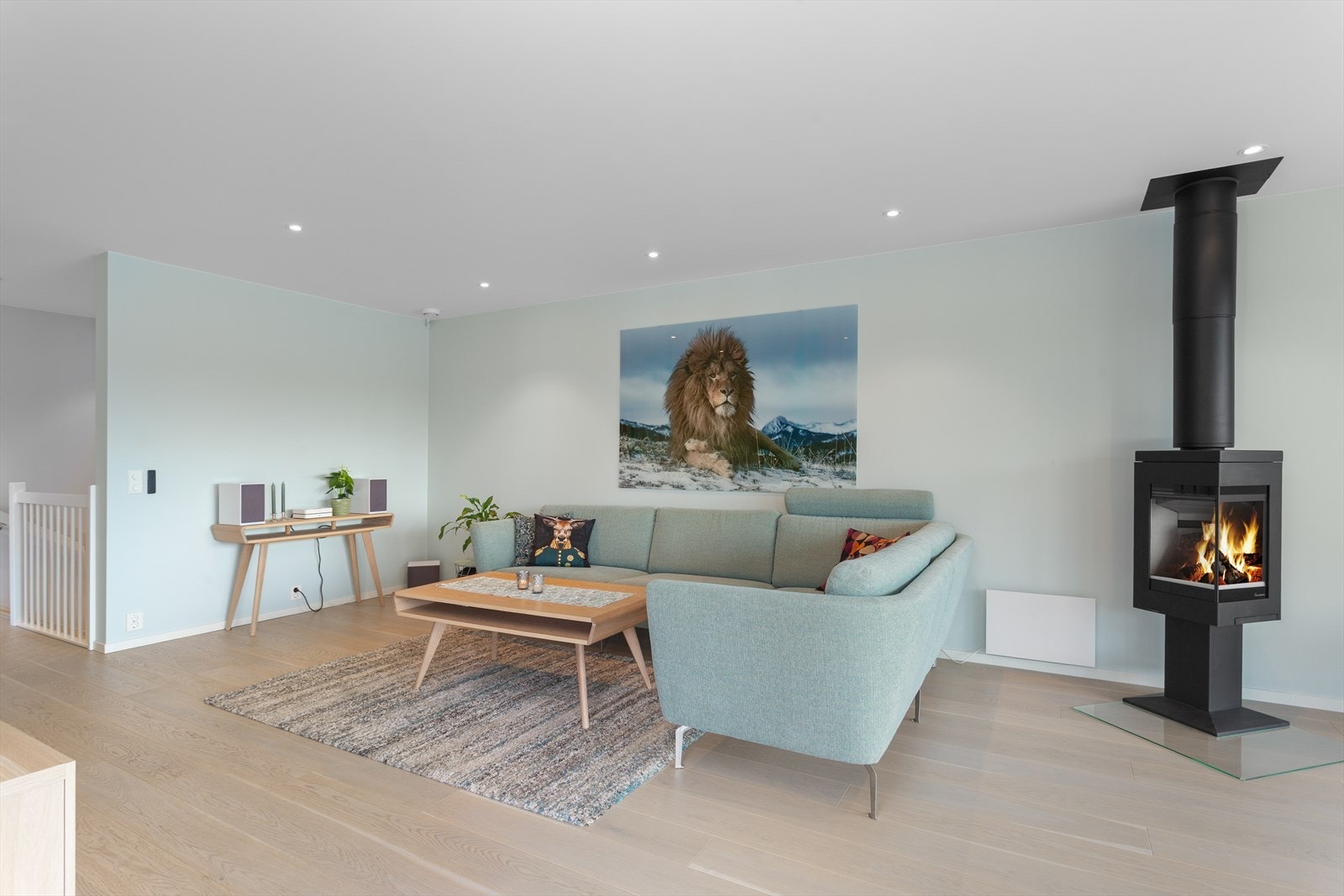 Den stilige vedovnen ble installert i 2022 og setter virkelig stemningen på kalde eller ruskete kvelder! Galleribilde