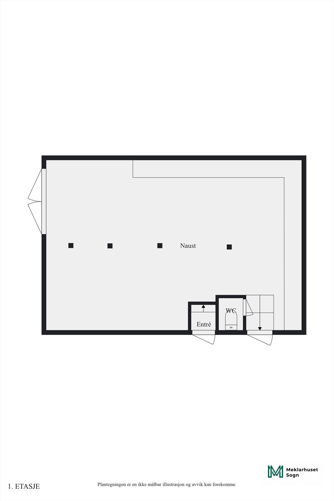 Planteikning 1.etg. Galleribilde