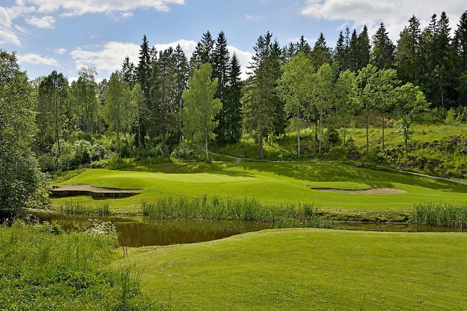 Rett ved Oppegård golfbane - 18-hull - sentralt plassert på Greverud - idyllisk beliggende inntil marka - golfbanen blir på vinterstid preparert av Skiforeningen (kunstsnø på vinterstid) Galleribilde