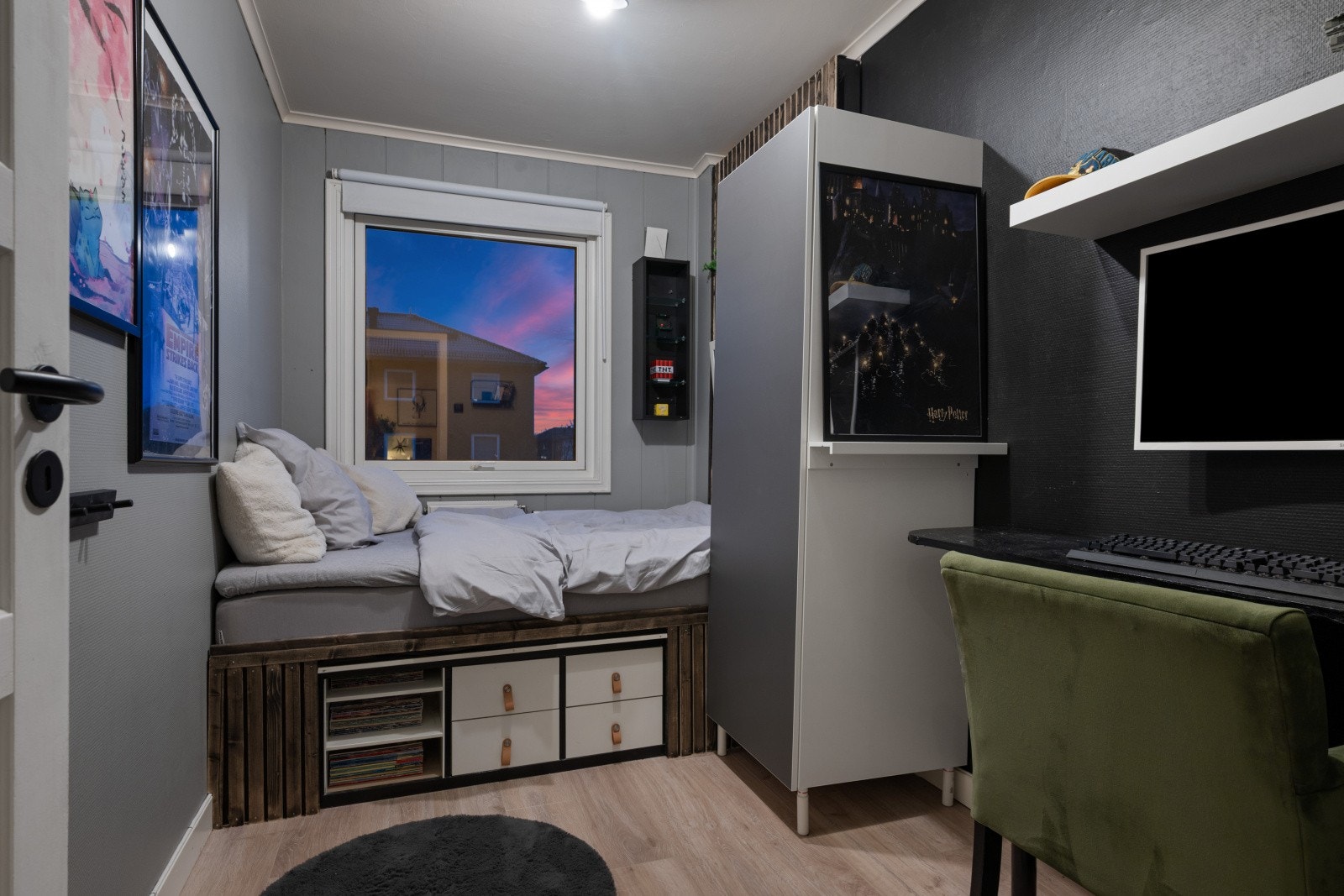 Disse fungerer utmerket som barnerom, kontor eller gjesterom. Galleribilde