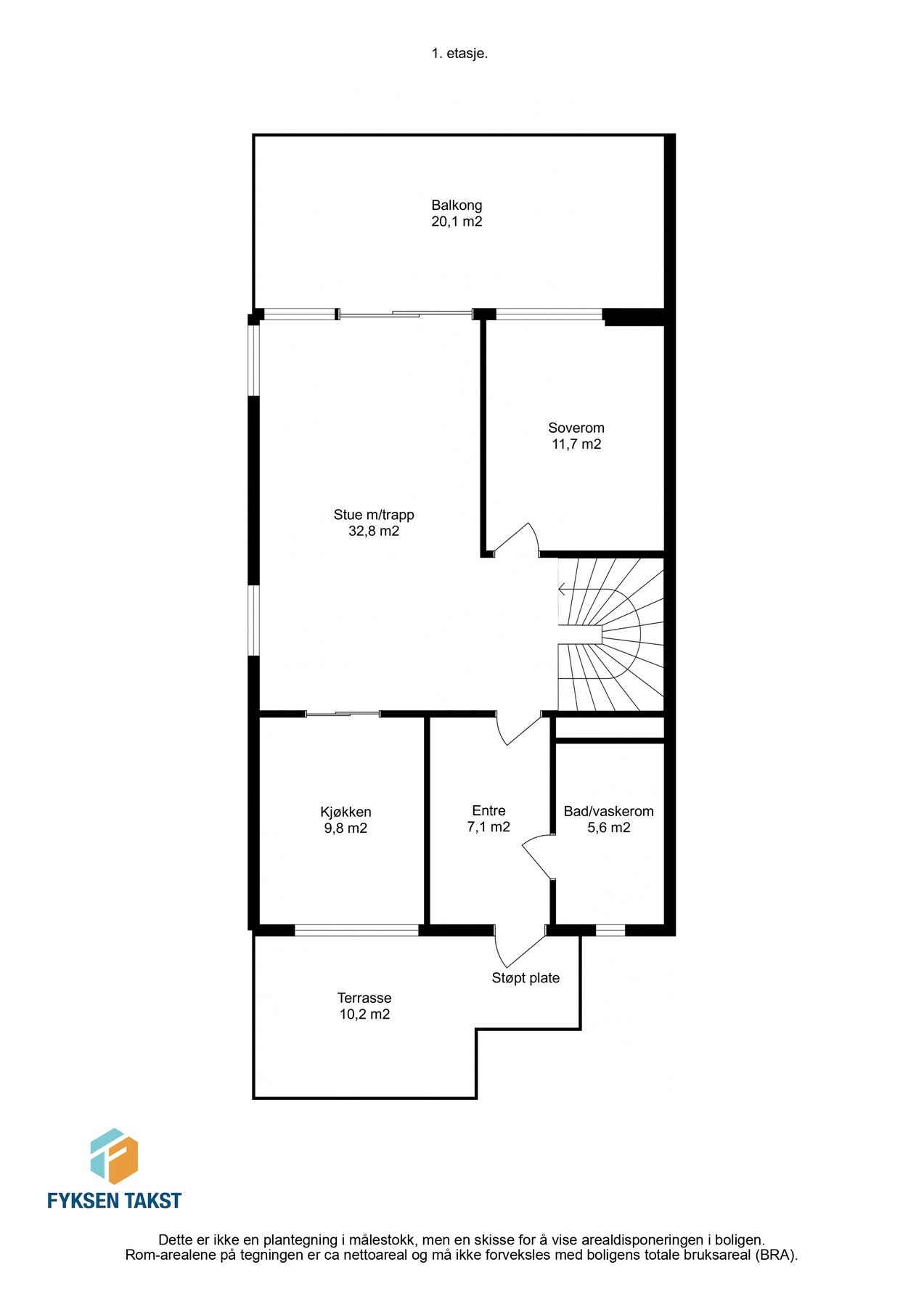 Planskisse 1.etg. Galleribilde