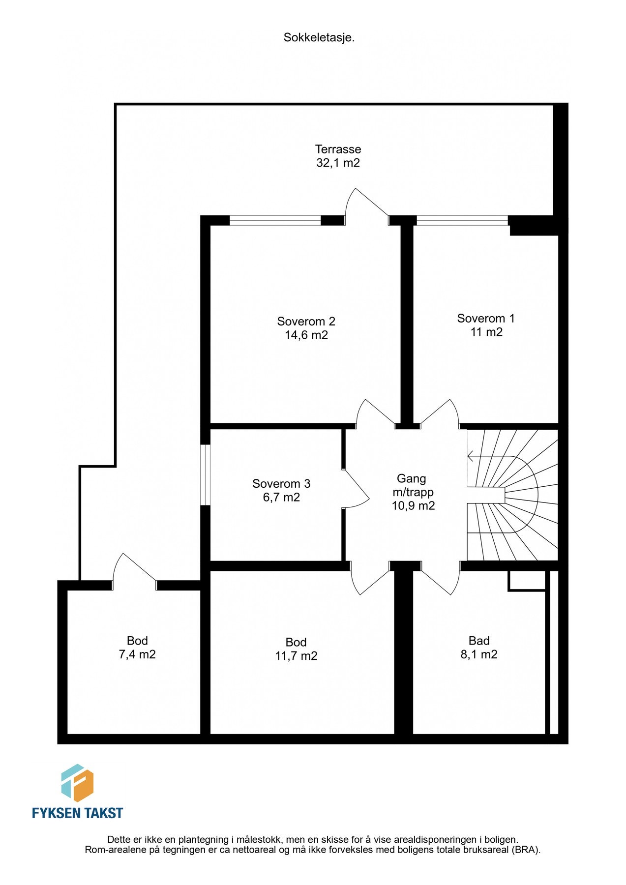 Planskisse sokkel. Galleribilde