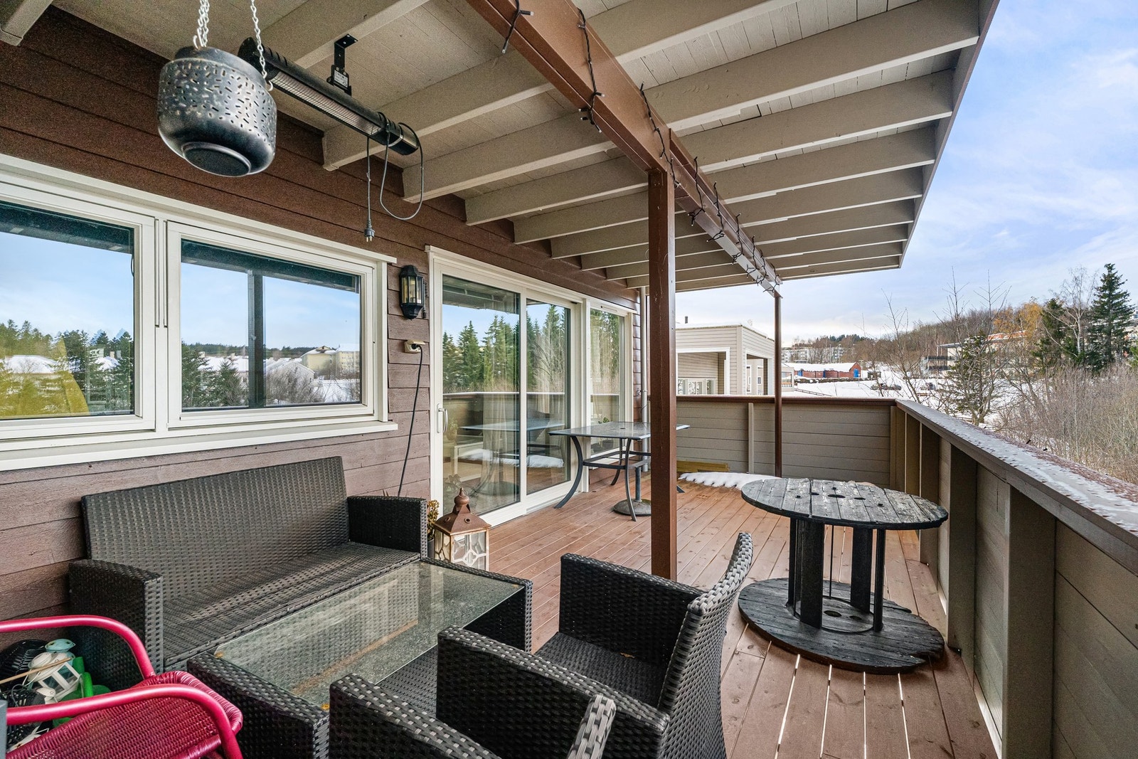 Balkongen er på hele 20,1m². Galleribilde