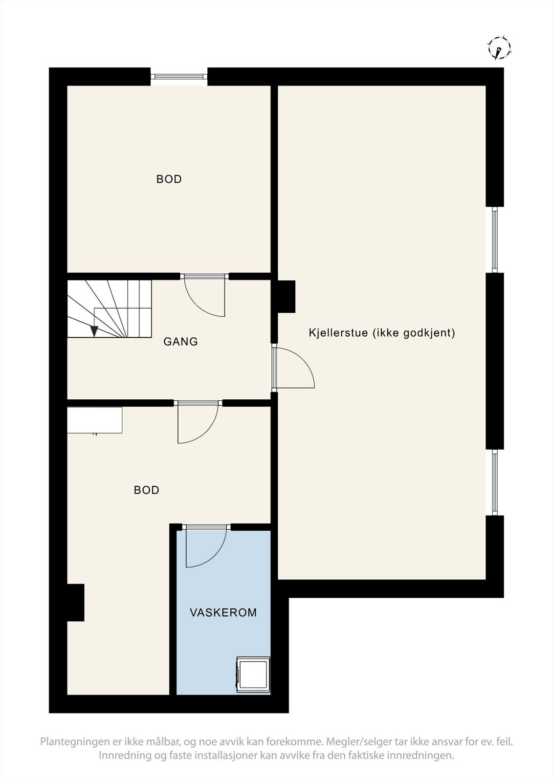 Plantegning kjeller. Galleribilde