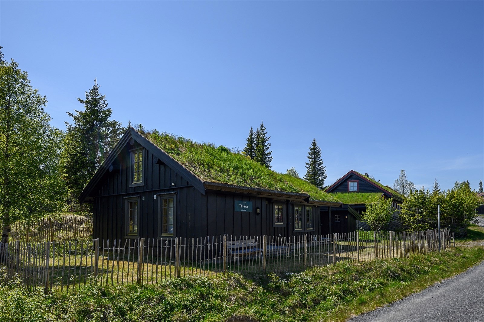 Arealeffektiv hytte med hems, anneks og uthus. Galleribilde