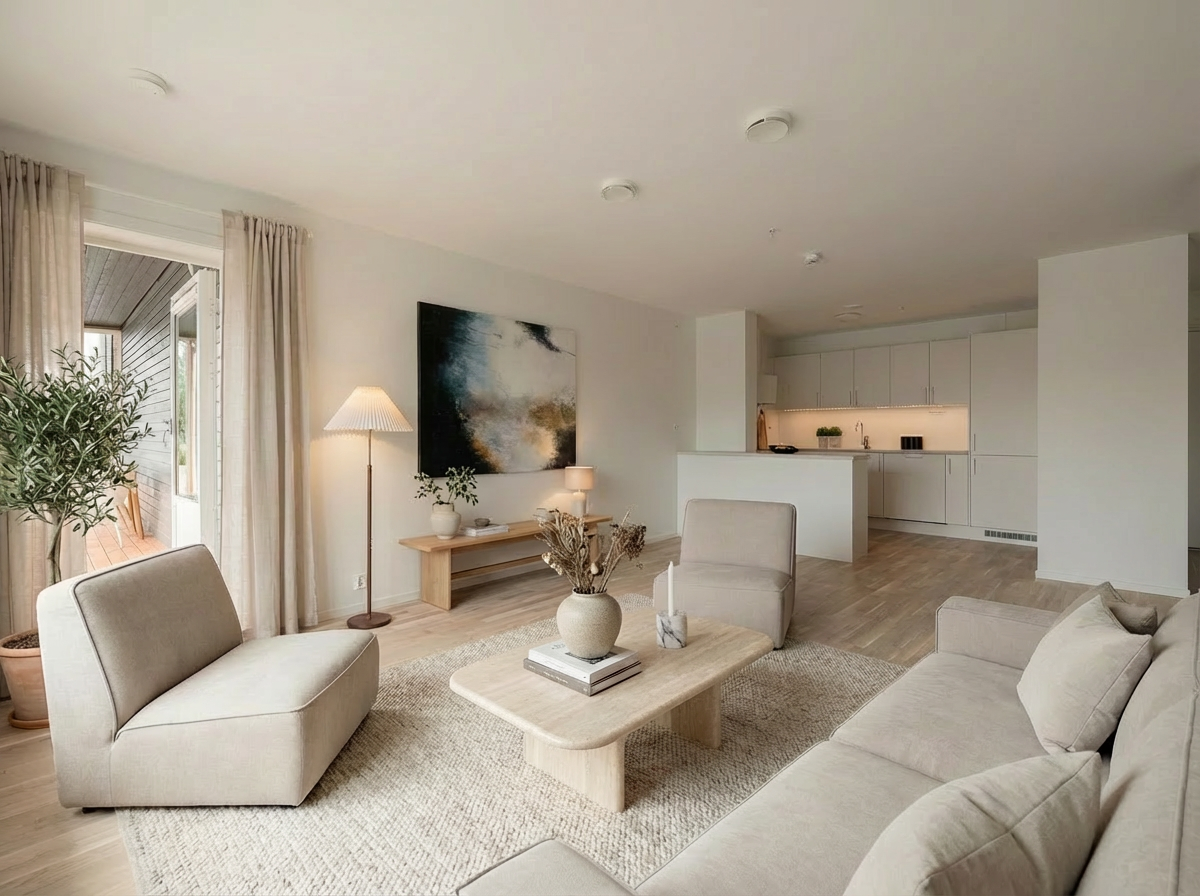 Digitalt møblerte bilder for illustrasjon - avvik vil forekomme Galleribilde