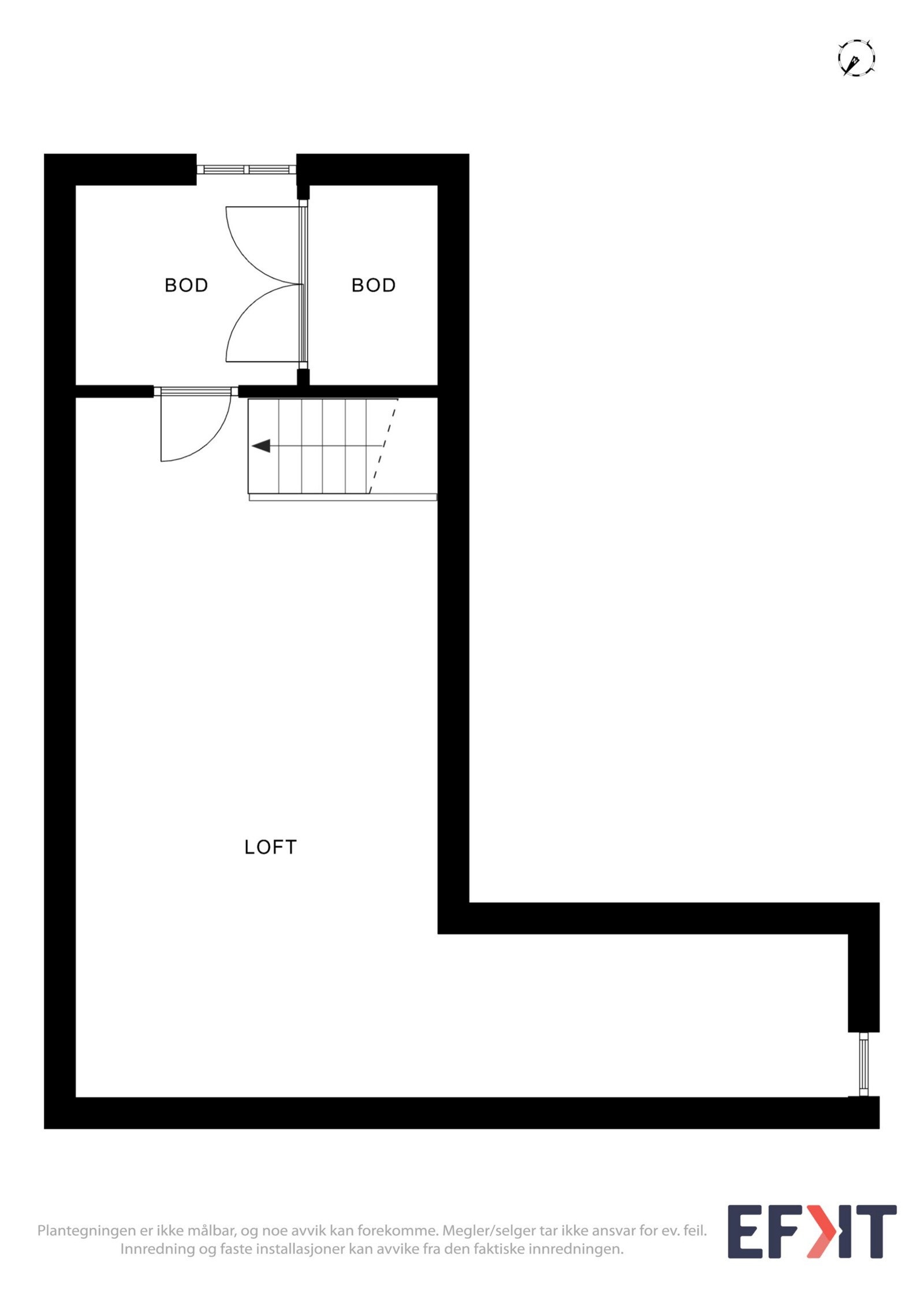 Planskisse 2. etg. uthus Galleribilde