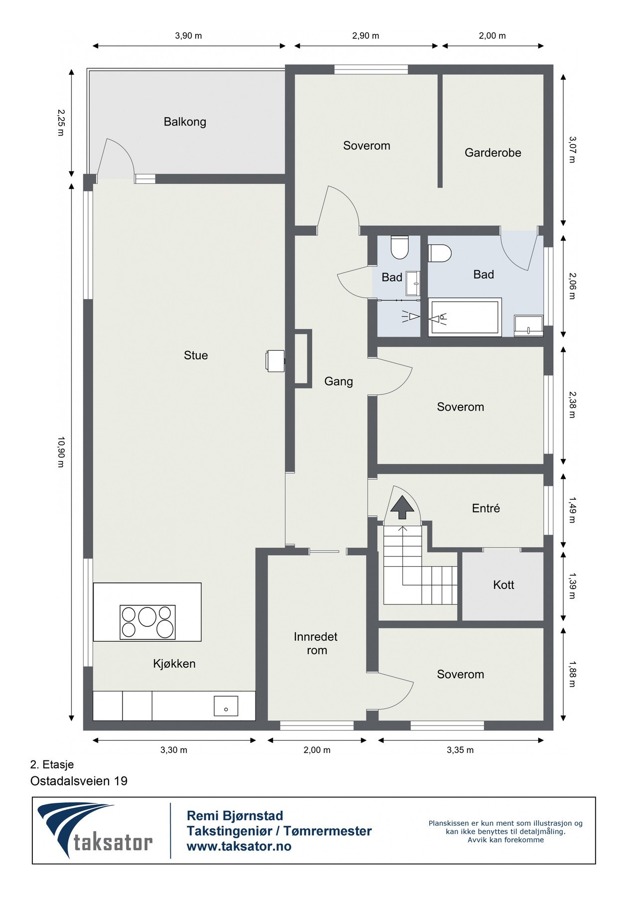 Planskisse 2.etg Galleribilde