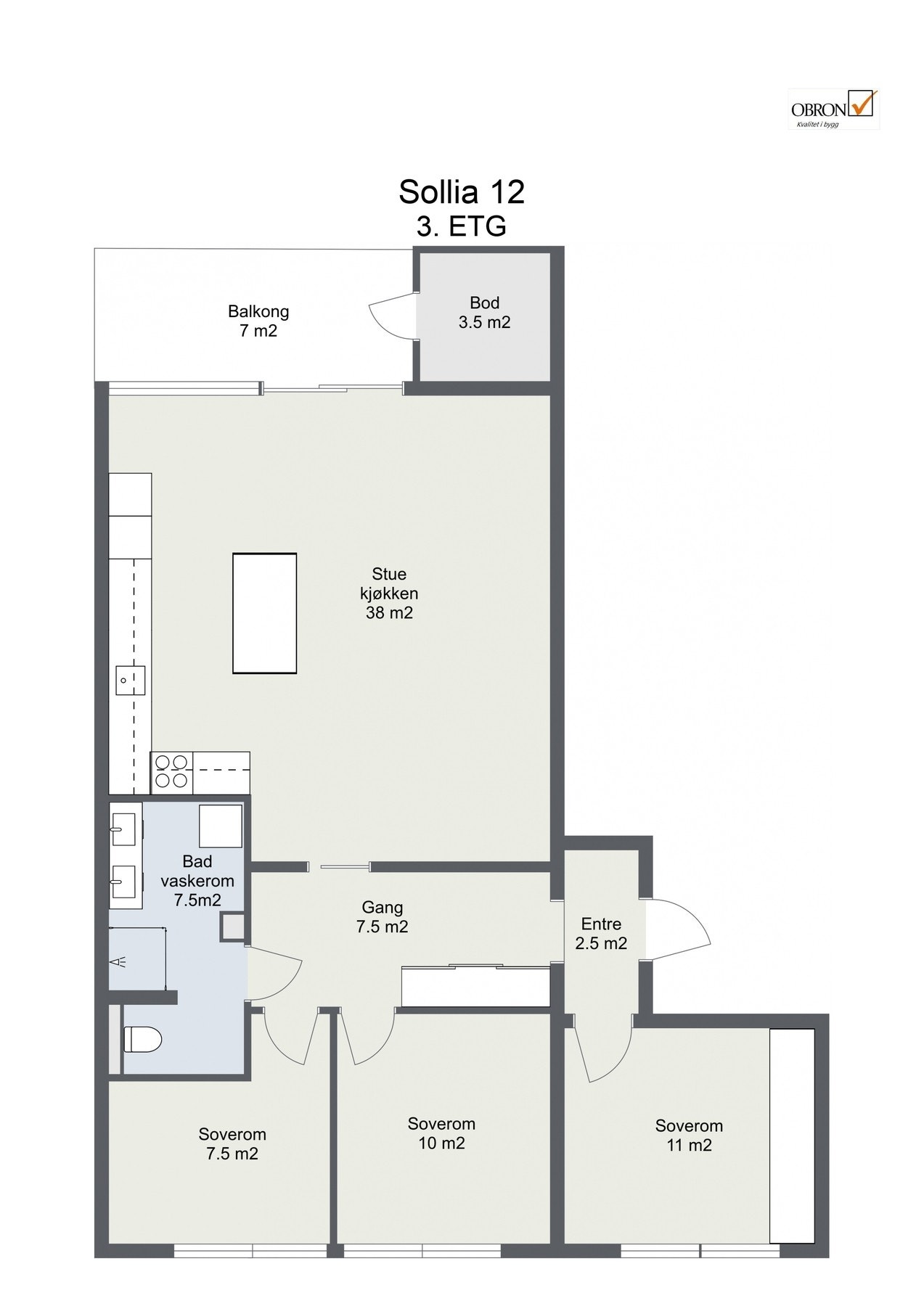 Planskisse 3. etasje. Galleribilde