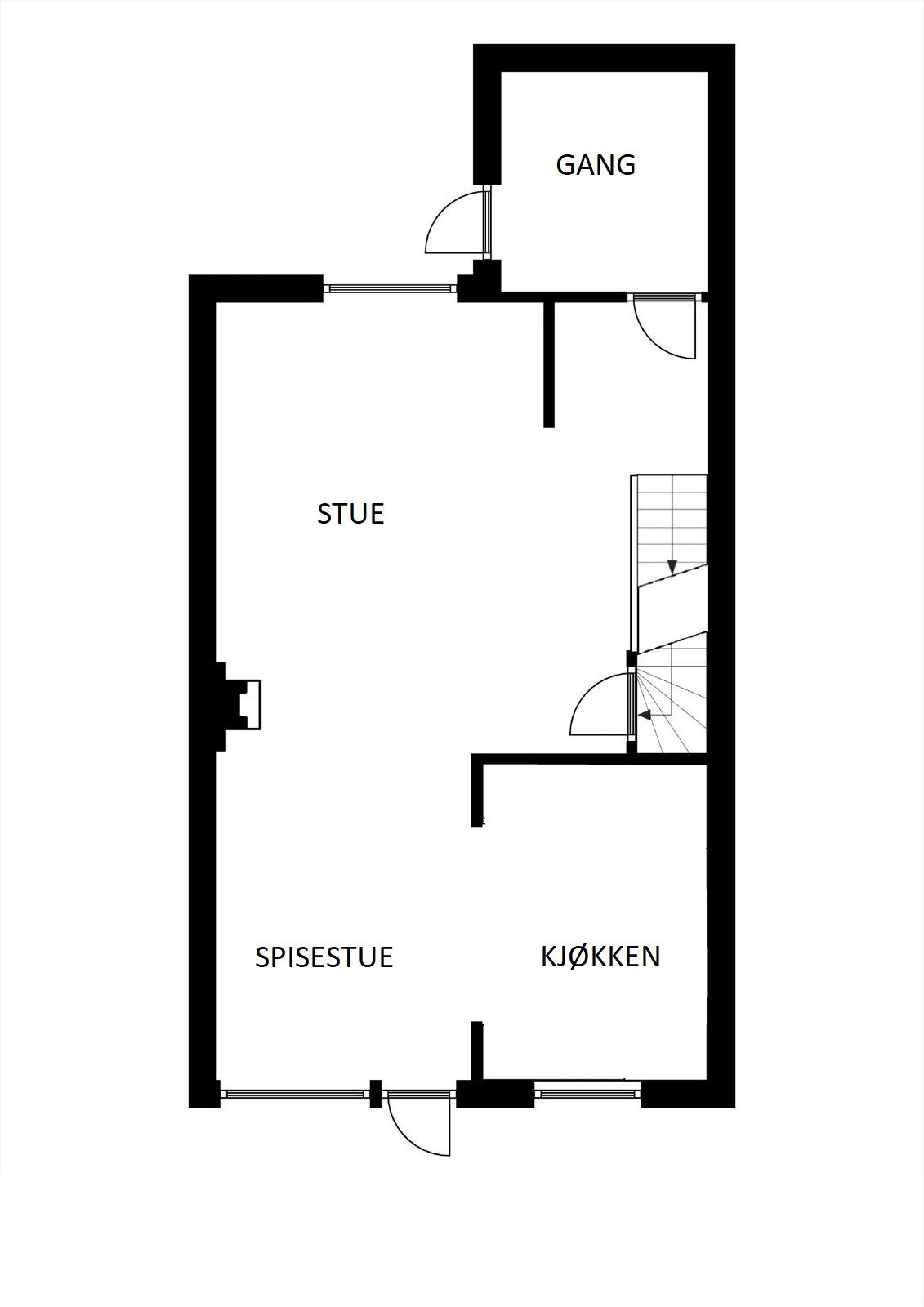 Plantegning 1 etg. Galleribilde