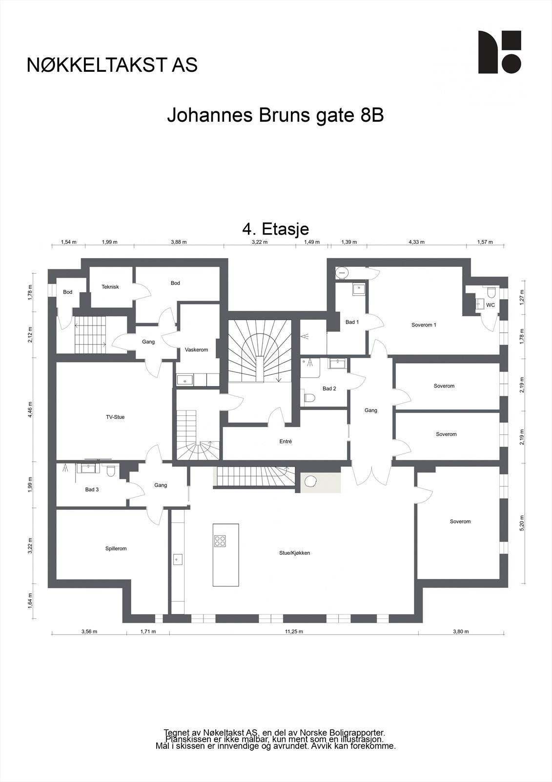 Plantegning - 4. etasje Galleribilde