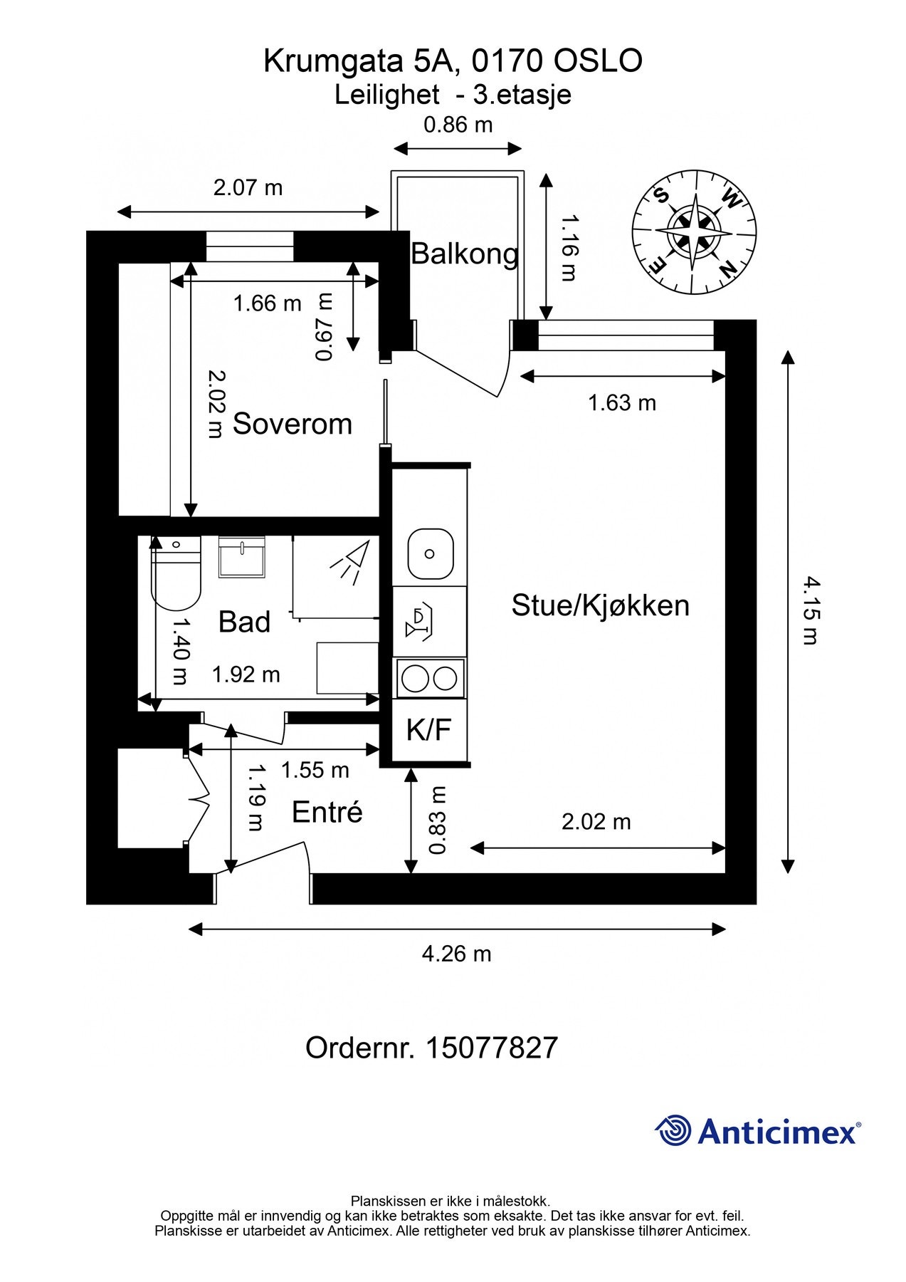 Vi startet med en titt på planskissen, slik at du får orientert deg i leiligheten. Det medfølger også en kjellerbod på ca. 2 kvm. Galleribilde