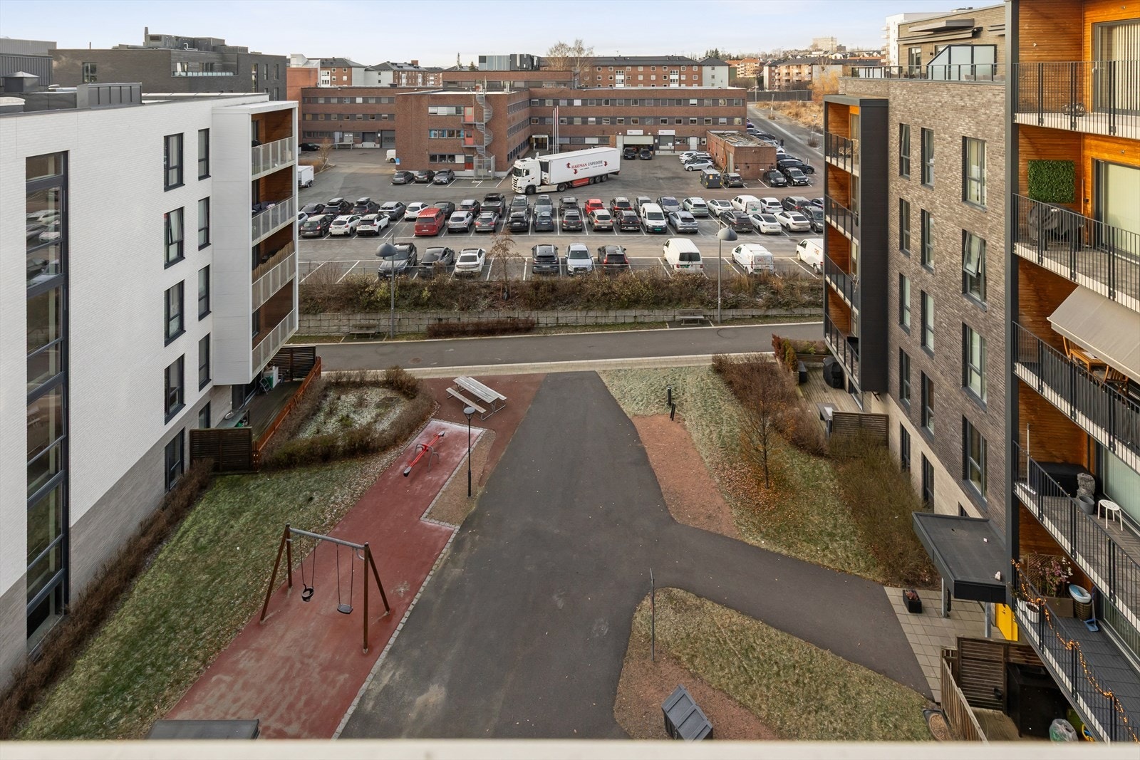 Fellesområdet sett fra balkongen Galleribilde