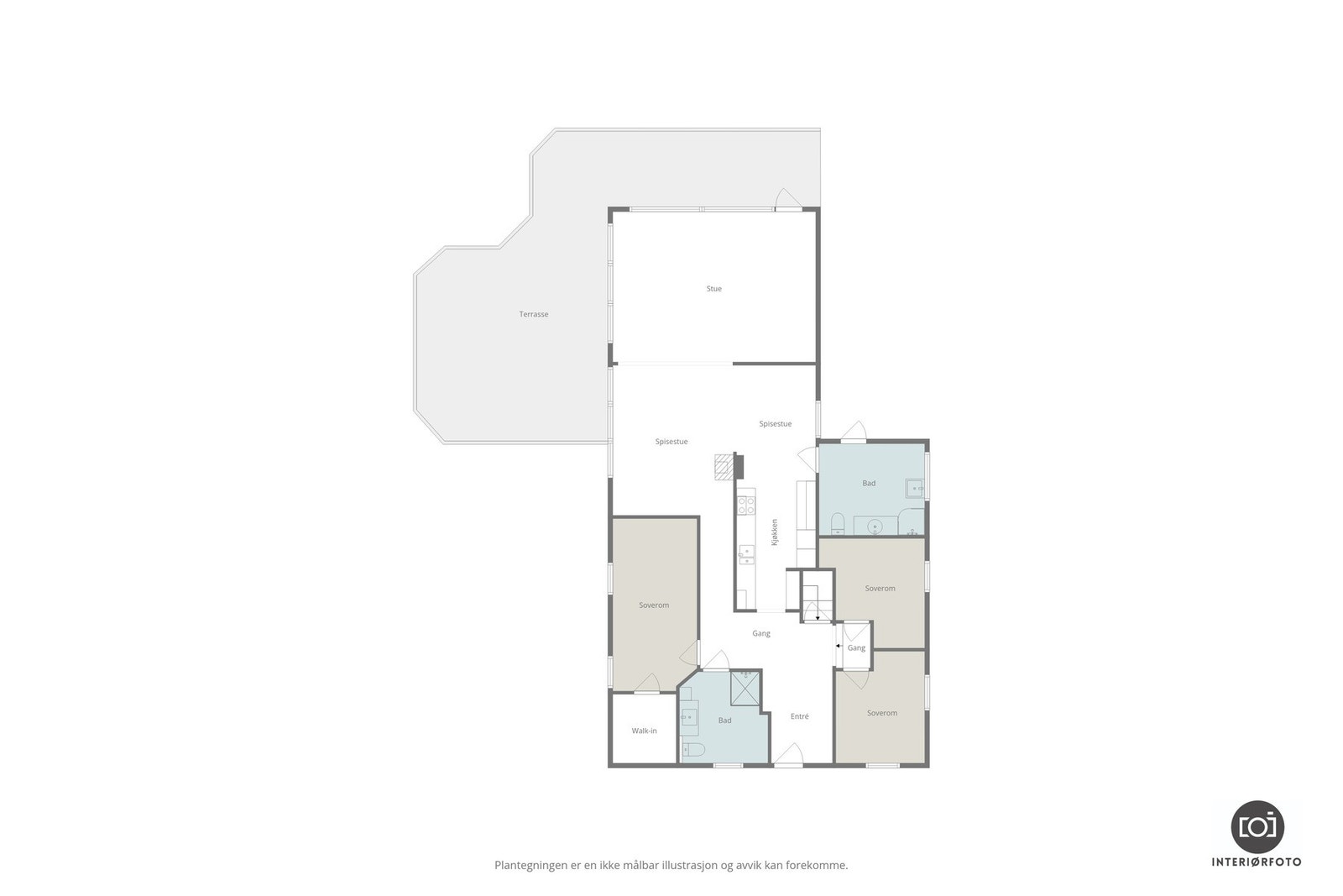 Plantegning 1.etg Galleribilde