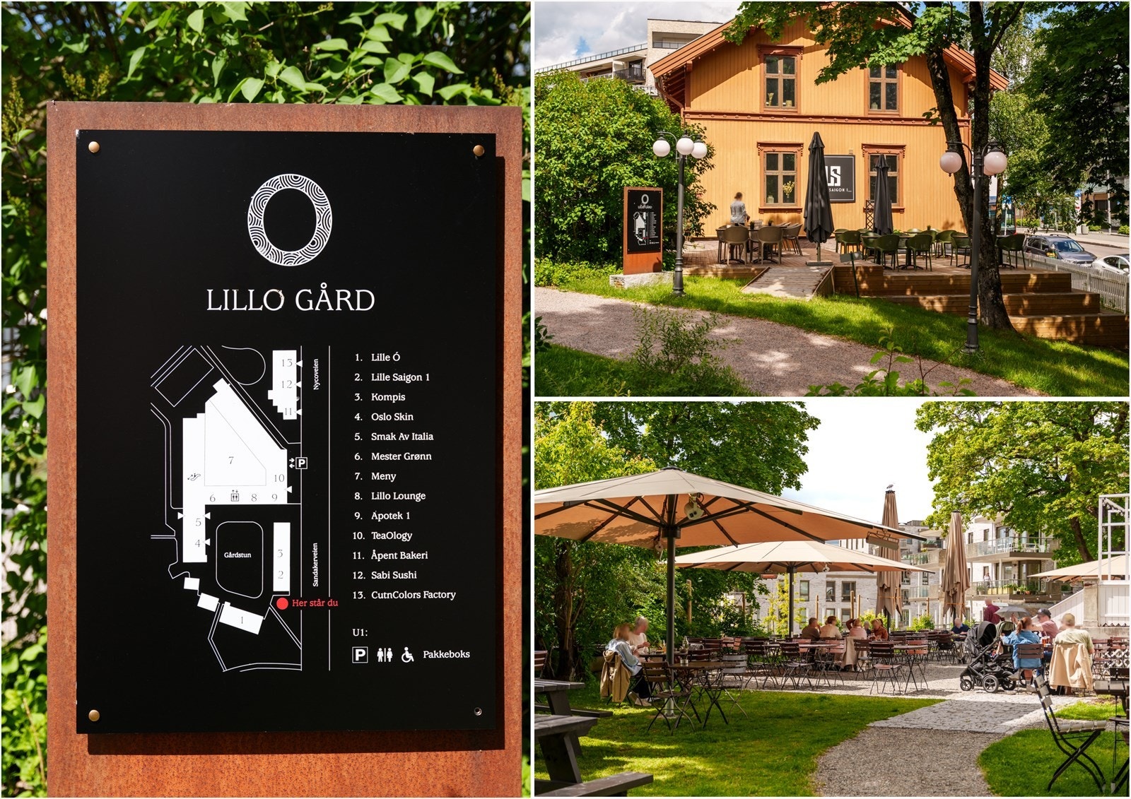 Lillo gård med et godt utvalg av spisesteder. Kanelbollene på åpent bakeri er helt rå! Galleribilde