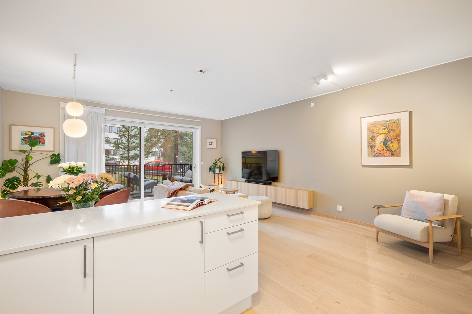 Det er avtrekk via balansert anlegg. Galleribilde