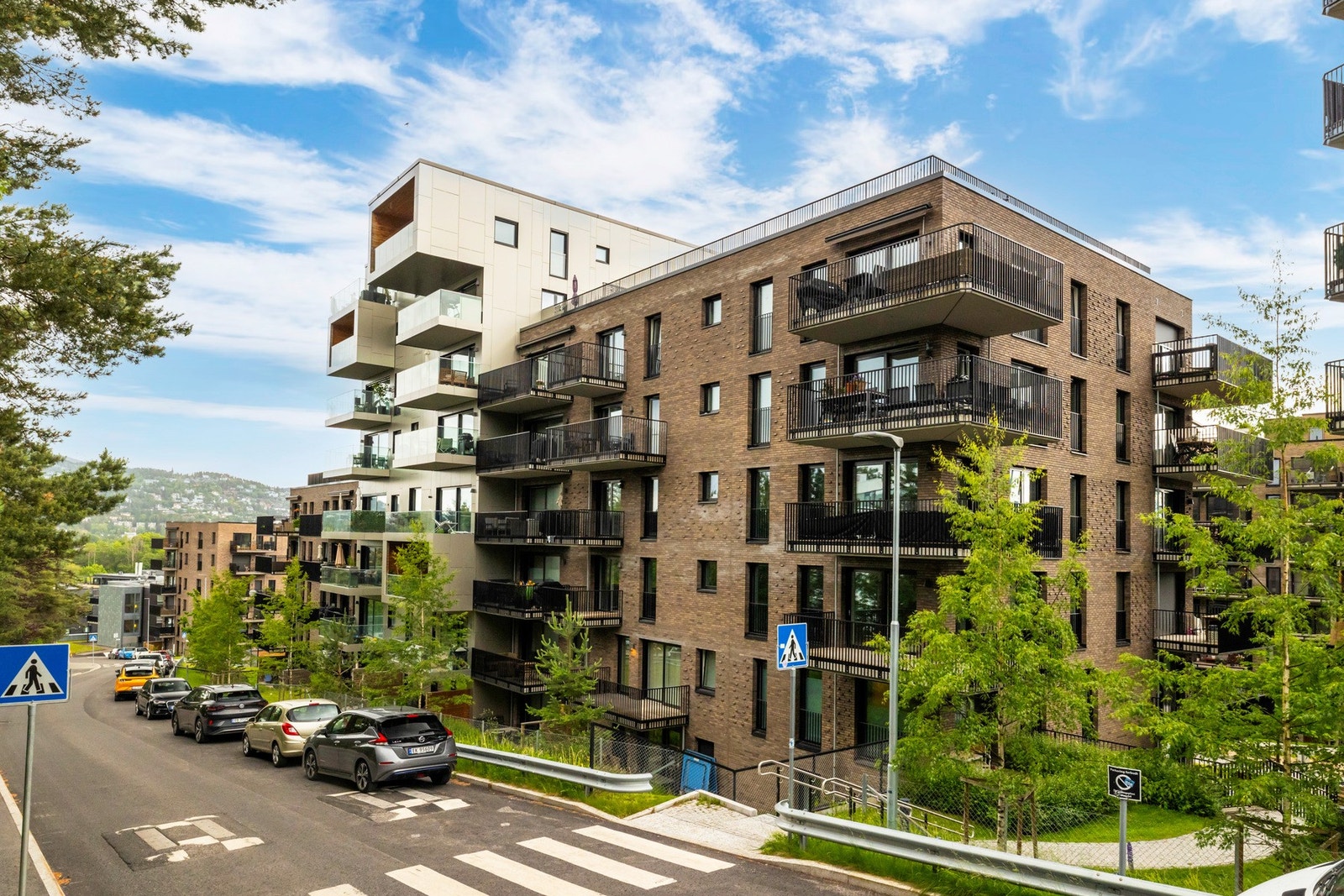 Borettslaget har avtale med vaktmesterfirma om brøyting, plenklipping og renhold. Galleribilde