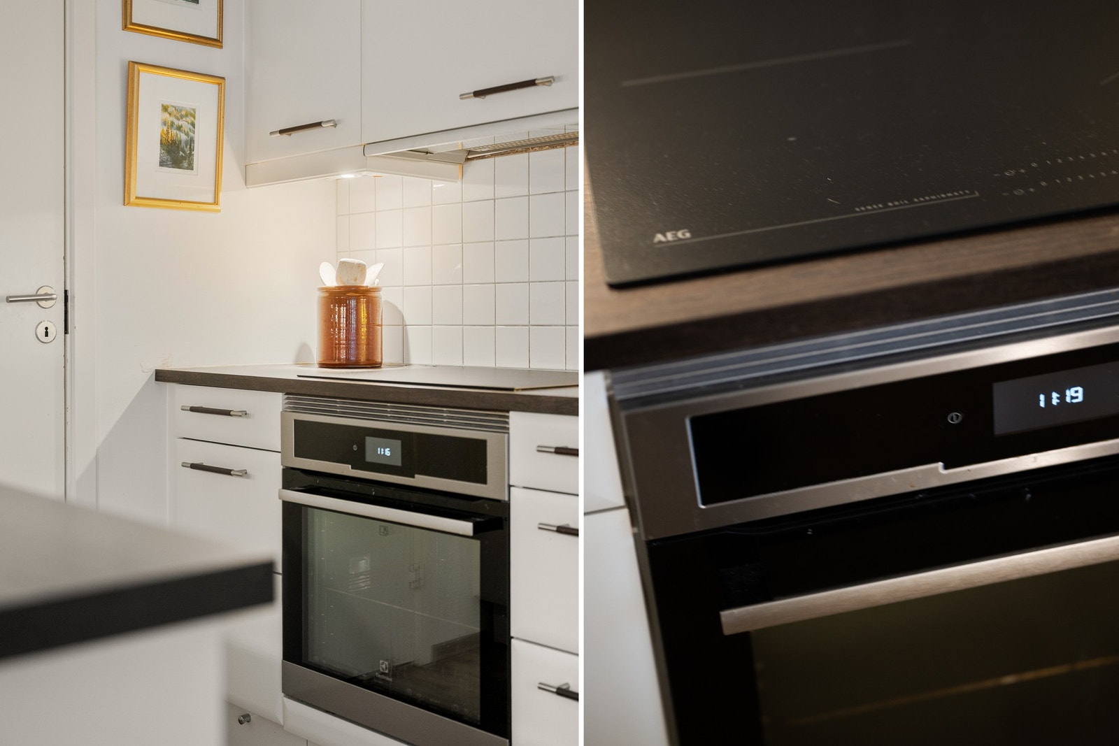 Kjøkkenet har opplegg for platetopp, oppvaskmaskin, stekeovn og kjøleskap. Galleribilde