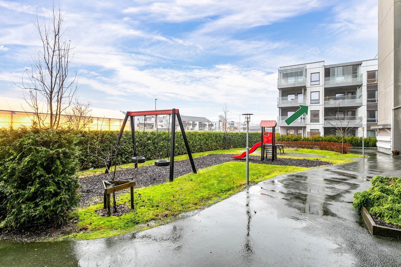 Leiligheten er en del av Sameiet Gatu Park 2, bestående av 21 boligseksjoner. Galleribilde