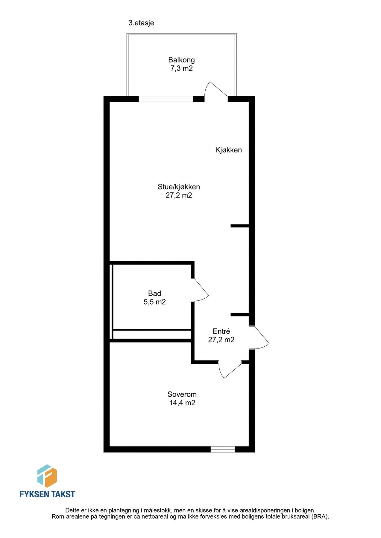 Leiligheten har en særdeles god planløsning i byggets 3.etasje. Galleribilde