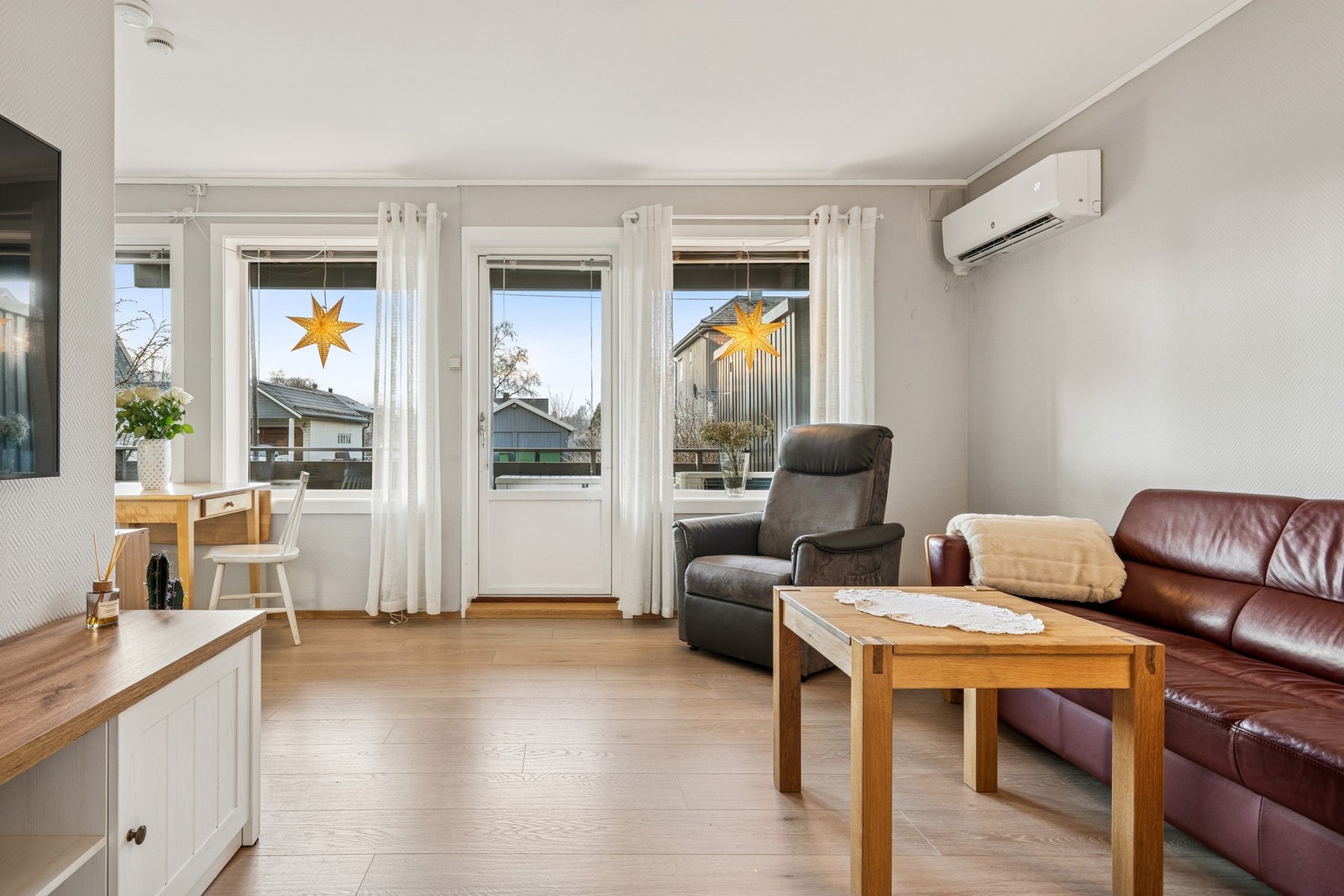 Åpen og arealeffektiv stue på 19 kvm. Galleribilde