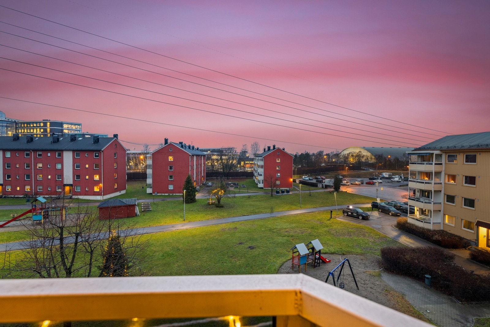 Utsikt fra balkongen Galleribilde