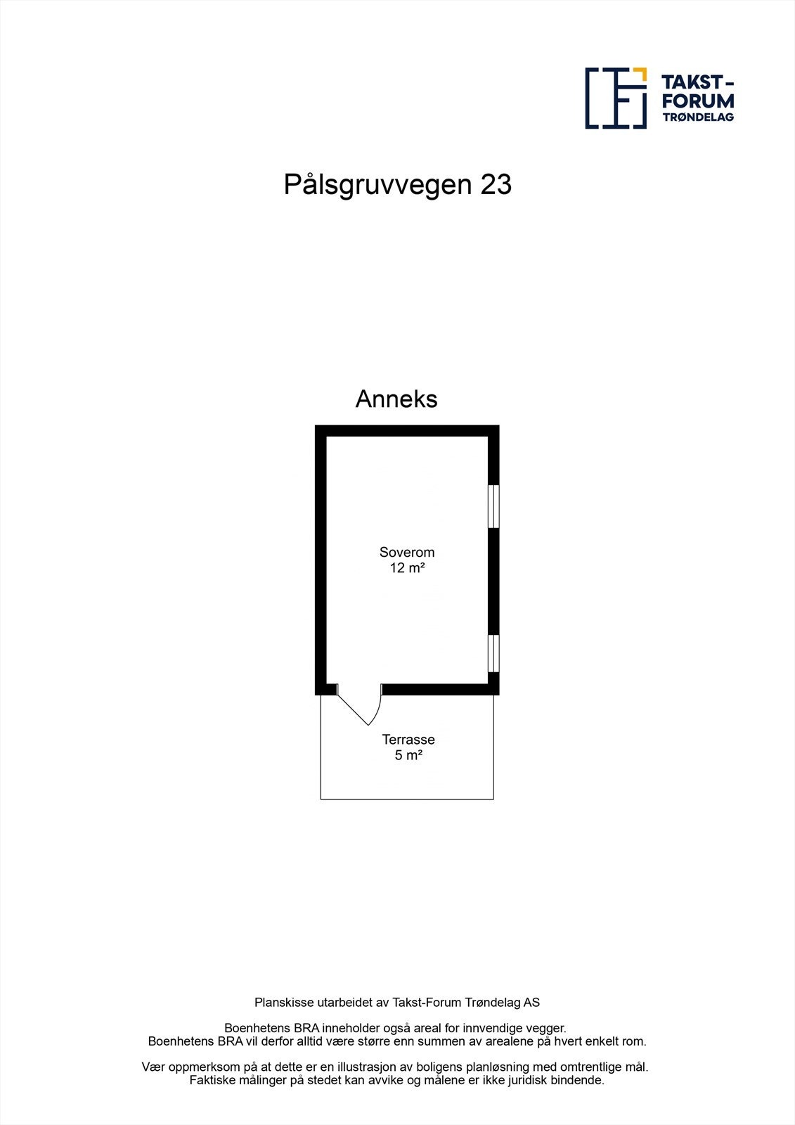 Planskisse anneks. Galleribilde