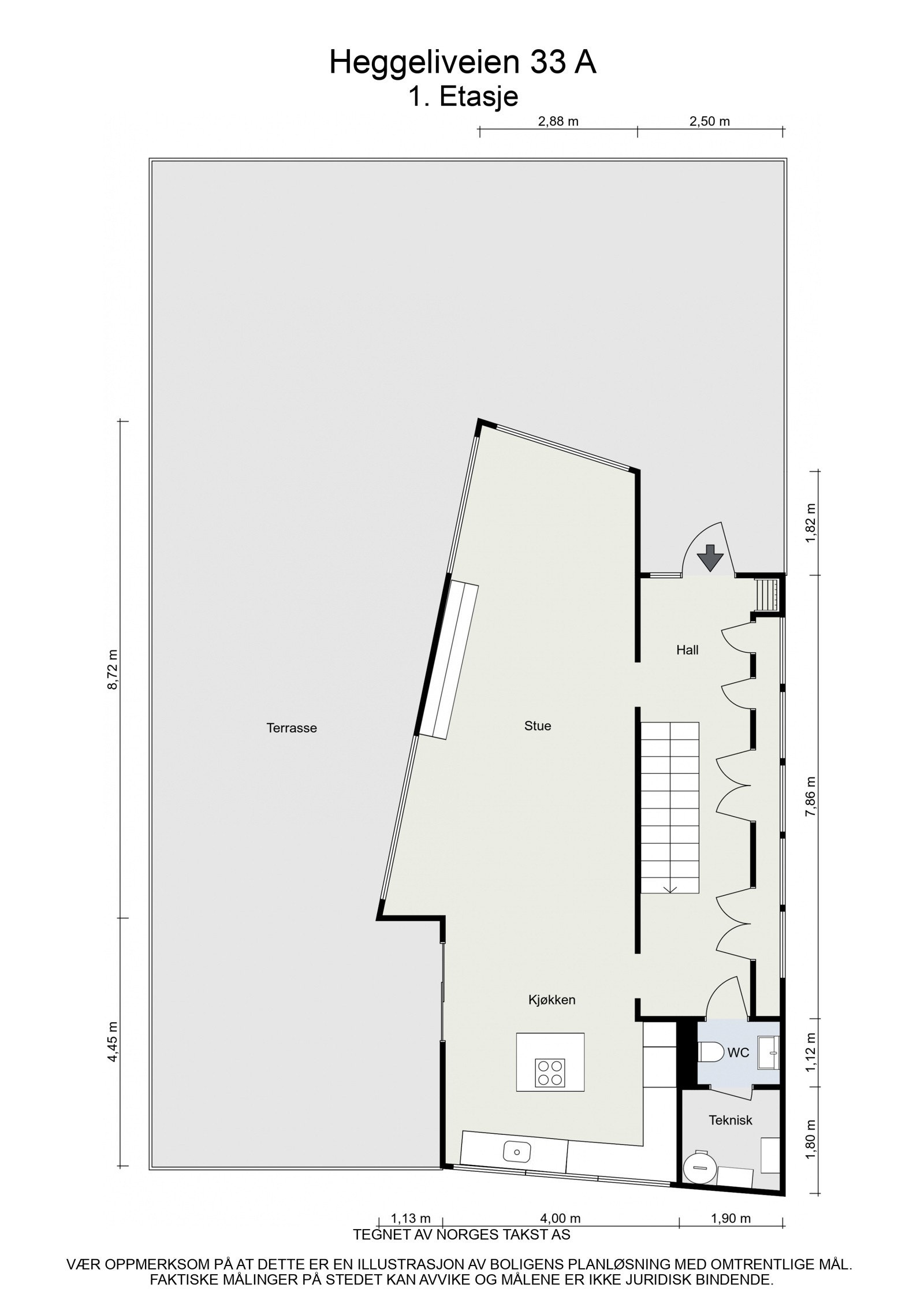 Plantegning 1 etg. Galleribilde