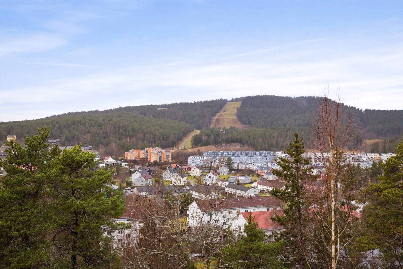 Her kan du nyte en herlig utsikt over nærområde og Grefsenkleiva fra sofakroken Galleribilde