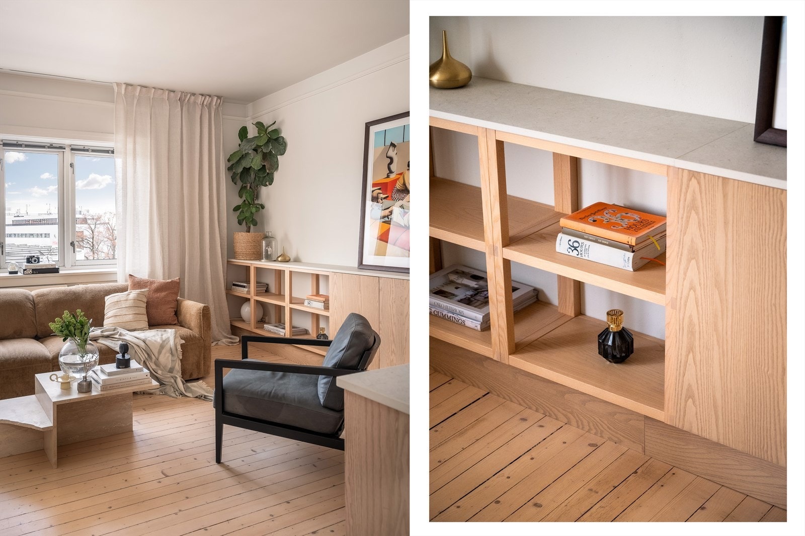 Flotte plassbygde møbler i naturtoner er selve prikken over i-en. Galleribilde