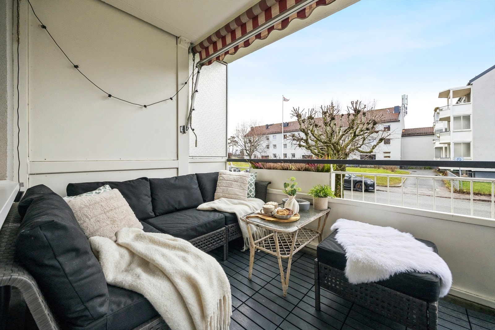 Markise gir mulighet for skjerming på solfylte dager. Galleribilde