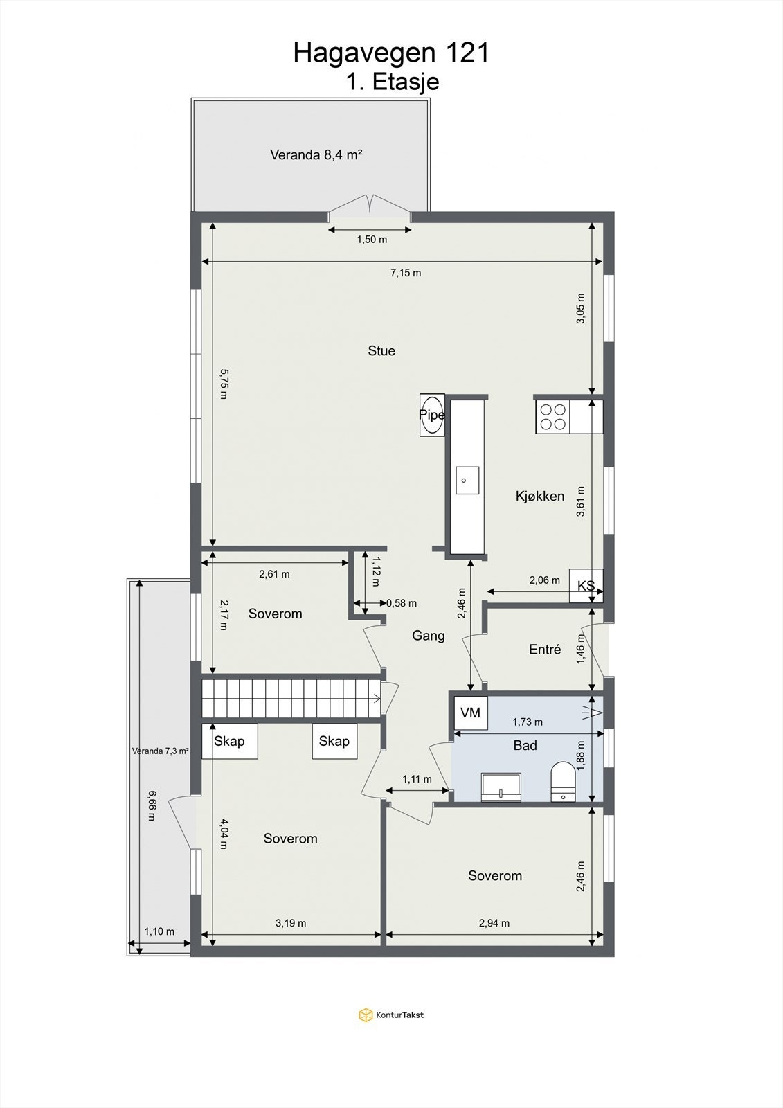 Plantegning 1. etasje. Galleribilde