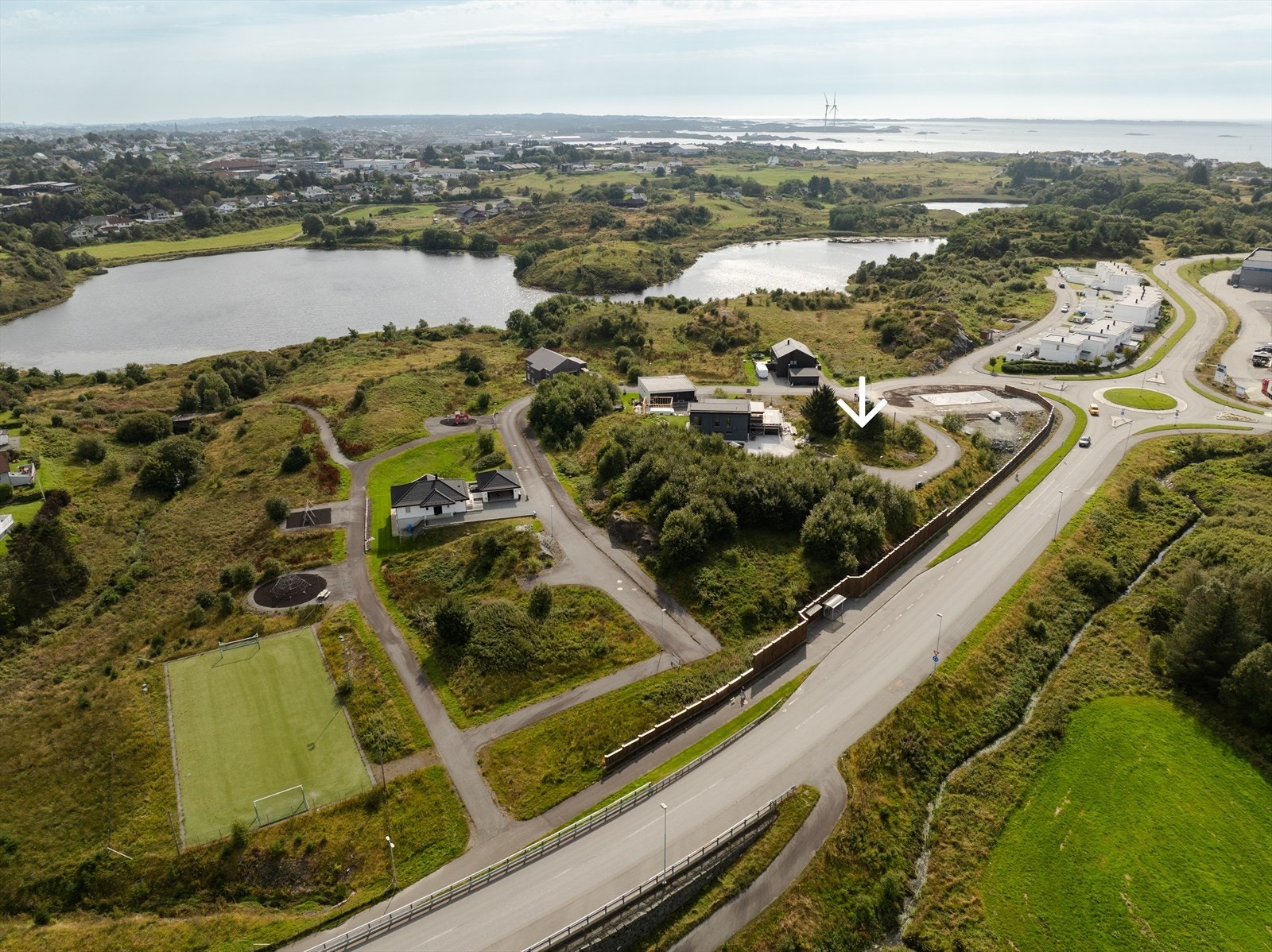 Boligfeltet har kommunalt vann og avløp lagt klar Galleribilde