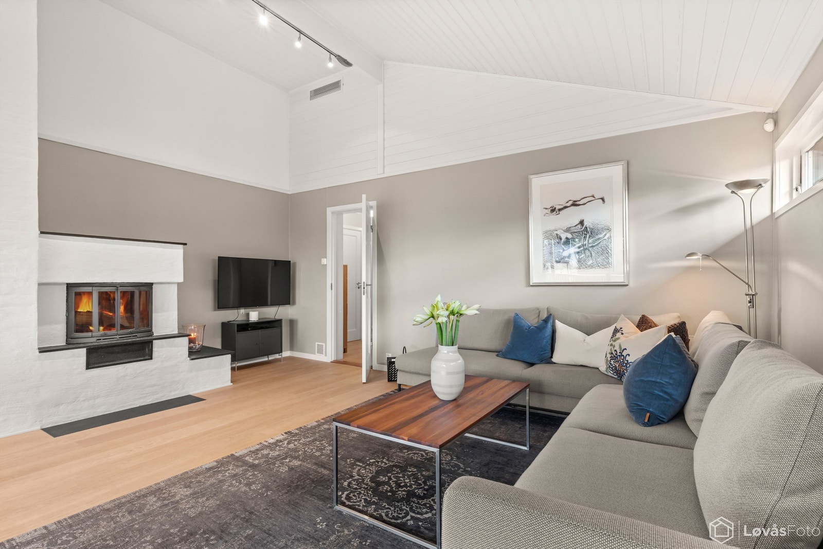 Peis i stuedelen for ekstra varme og hygge Galleribilde