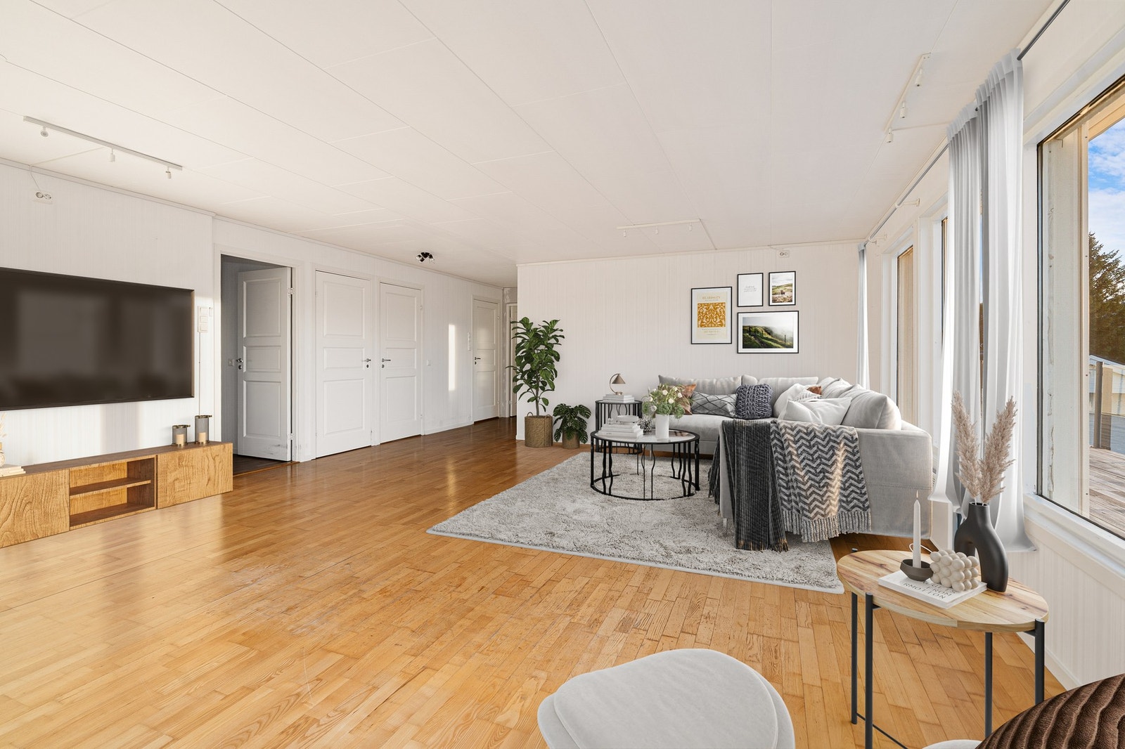 Digitalt møblert stuebilde Galleribilde