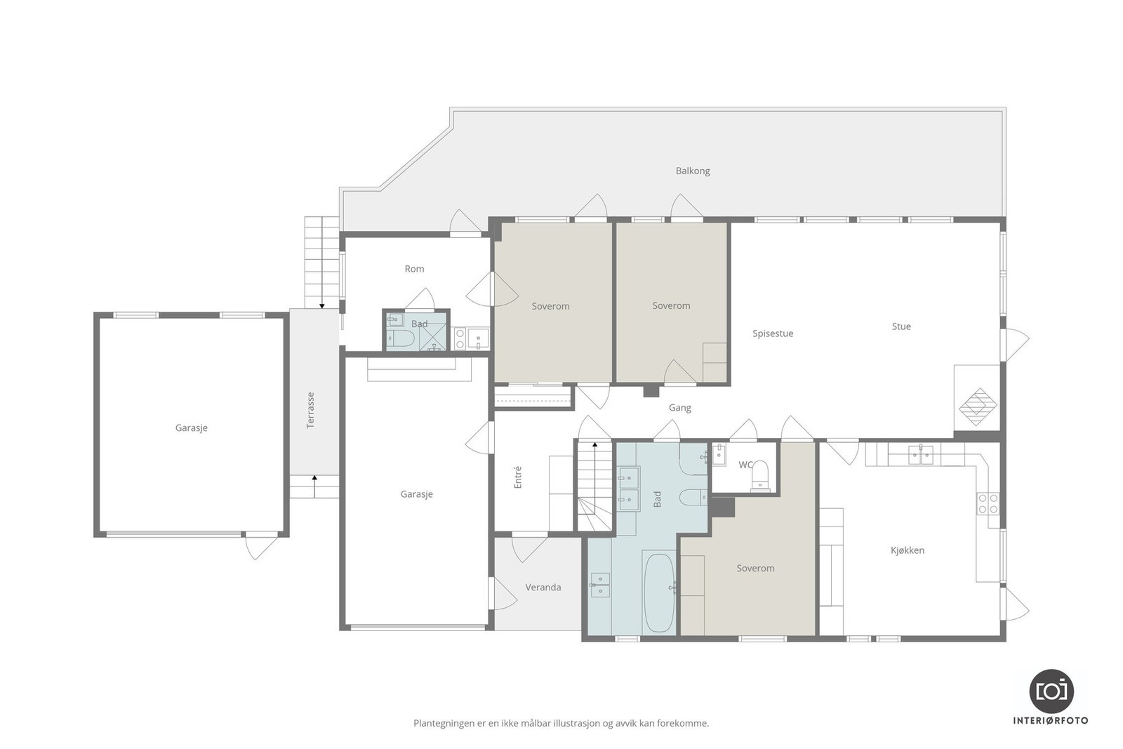 Plantegning 1.etg Galleribilde