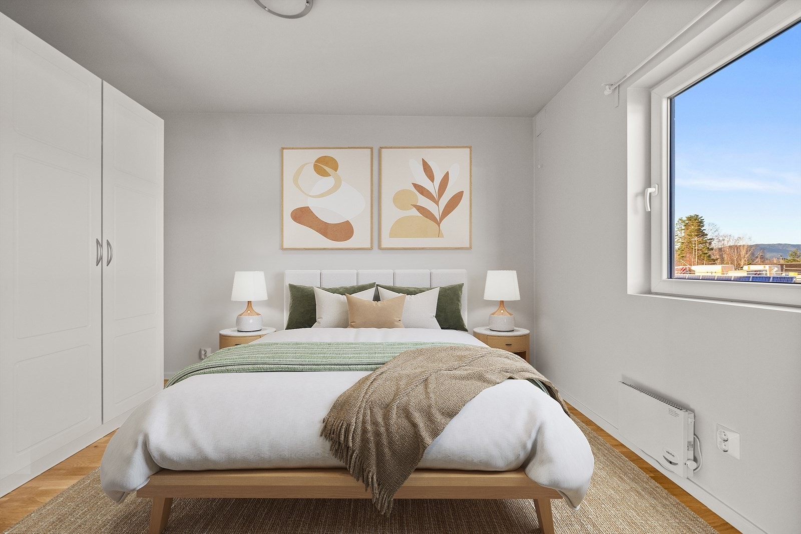 Soverommet vist med digital styling Galleribilde