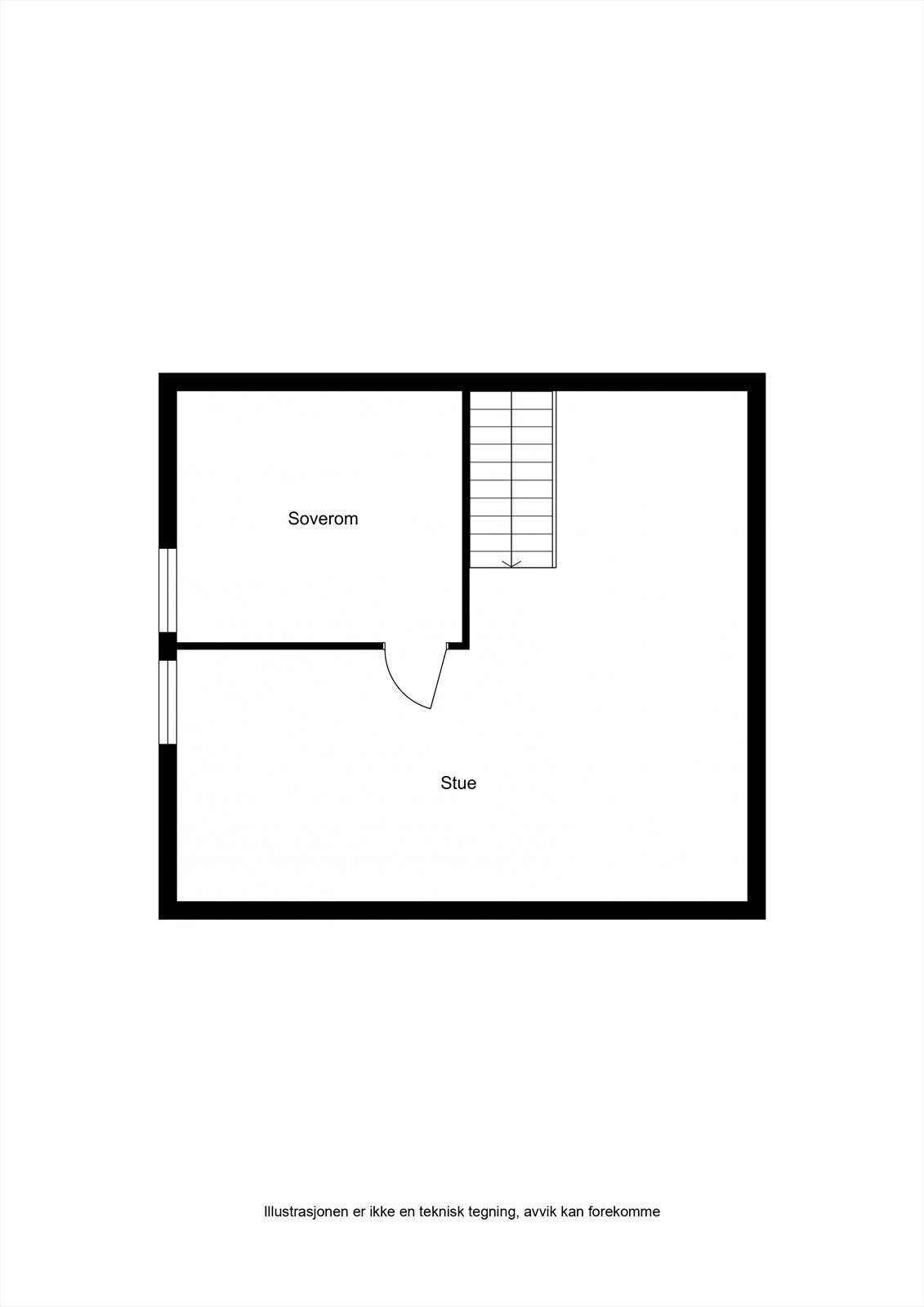 Loftetasje - Ikke omsøkt eller godkjent for varig opphold Galleribilde