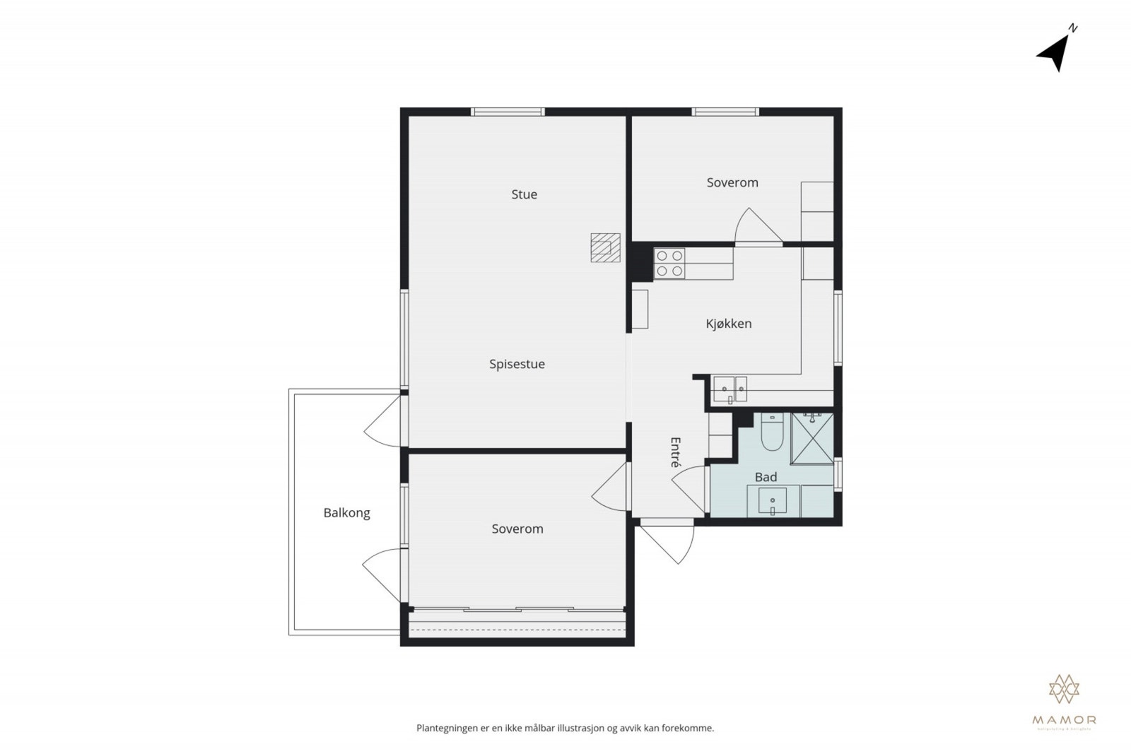 Plantegning - General Fleischers gate 16A Galleribilde