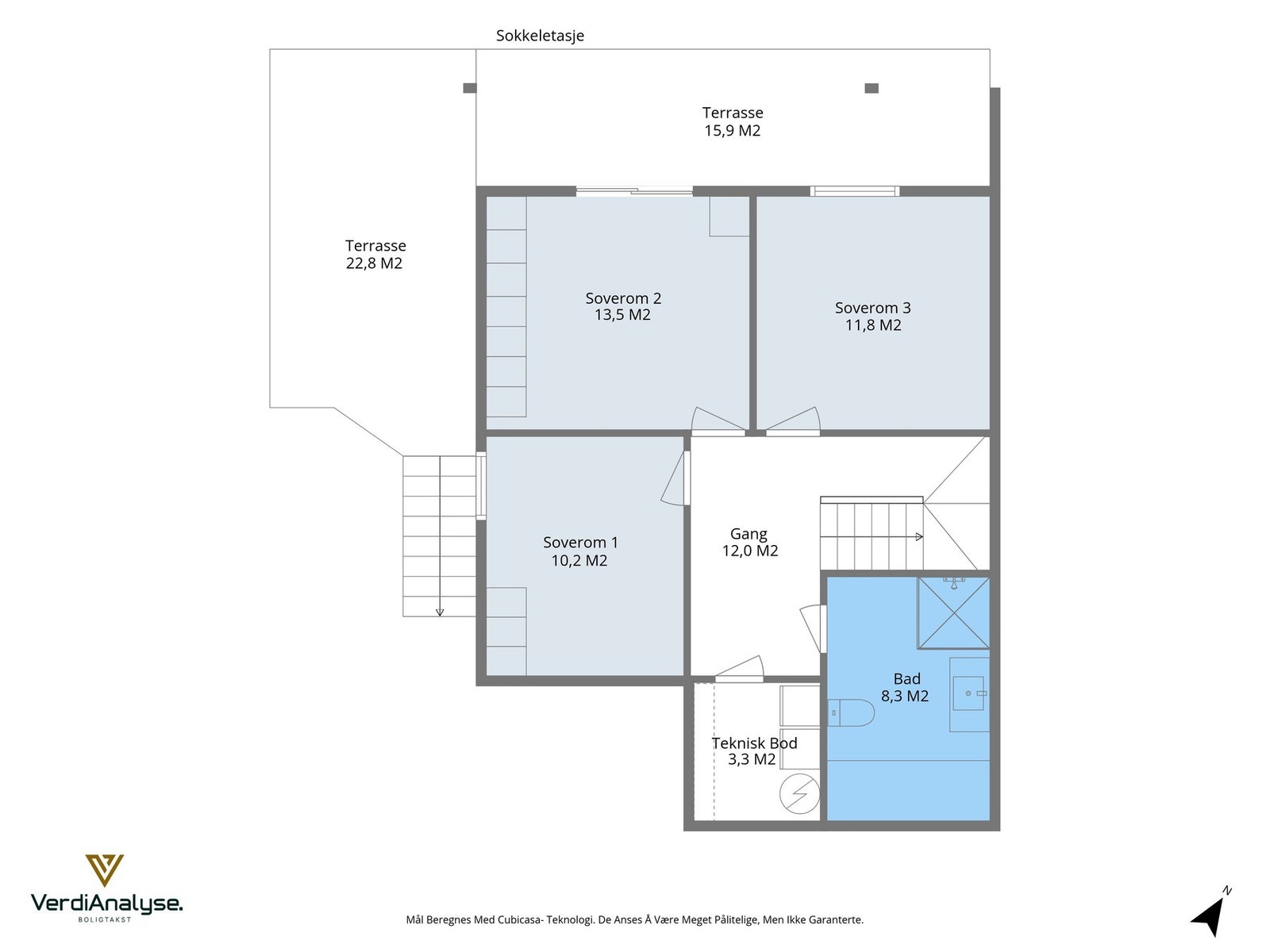 Planskisse underetasje. Galleribilde