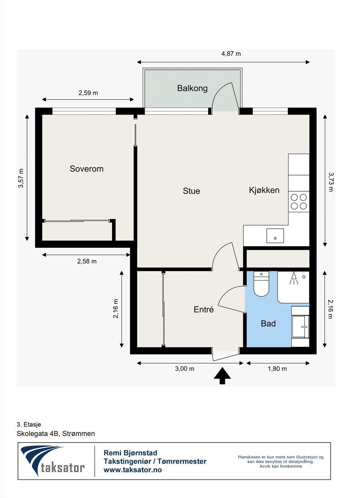 Plantegning 3.etg. Galleribilde