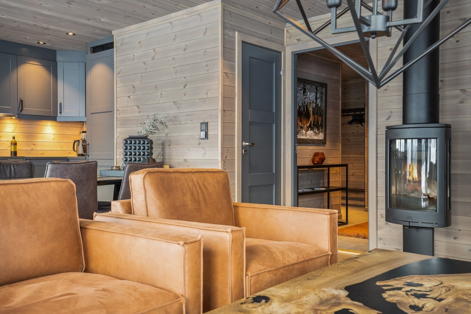 Her får man umiddelbart den gode hyttefølelsen! Galleribilde