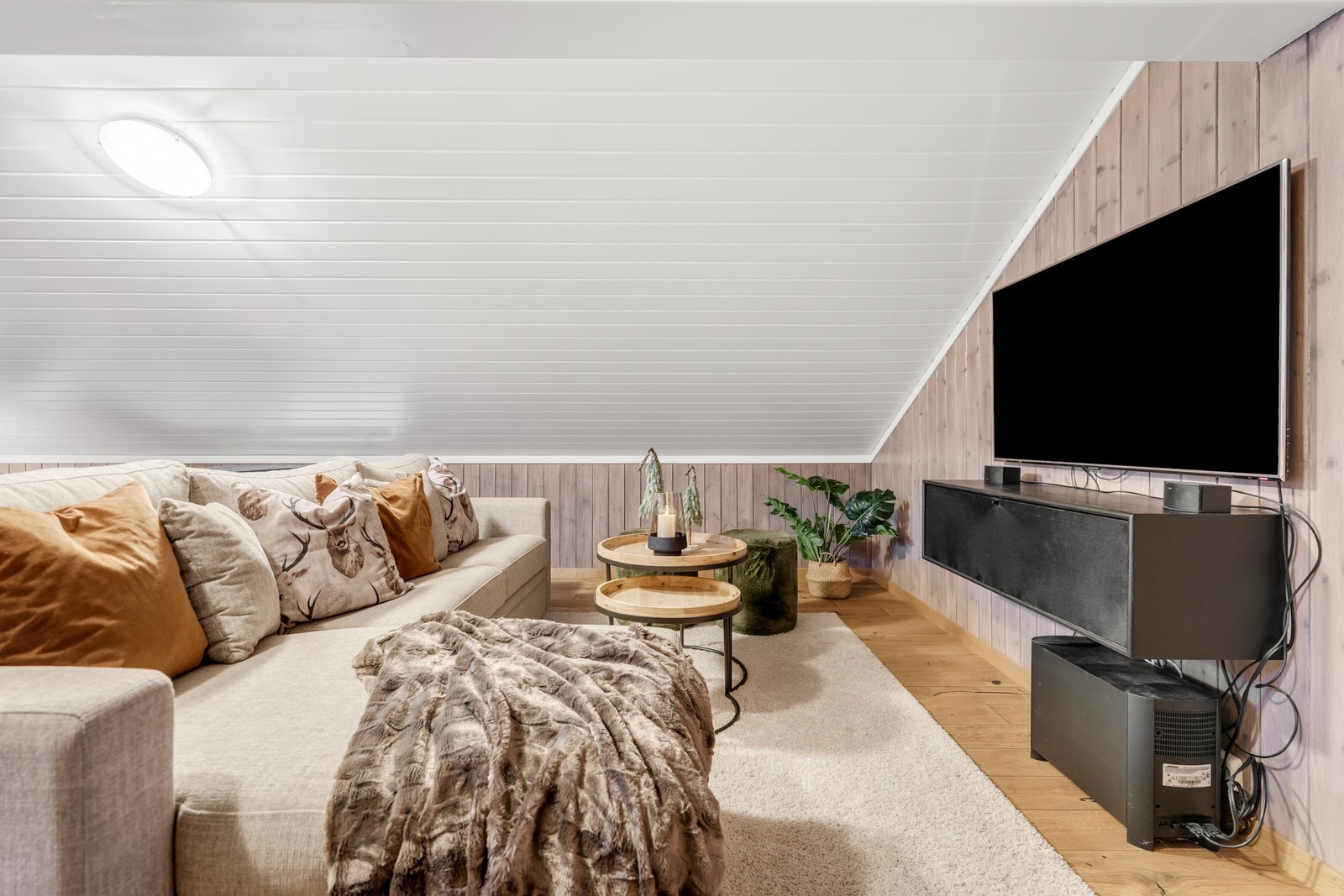 TV-stue i 2. etasje - alt av inventar medfølger, slik at du kan flytte rett inn og nyte rommet fra dag én Galleribilde