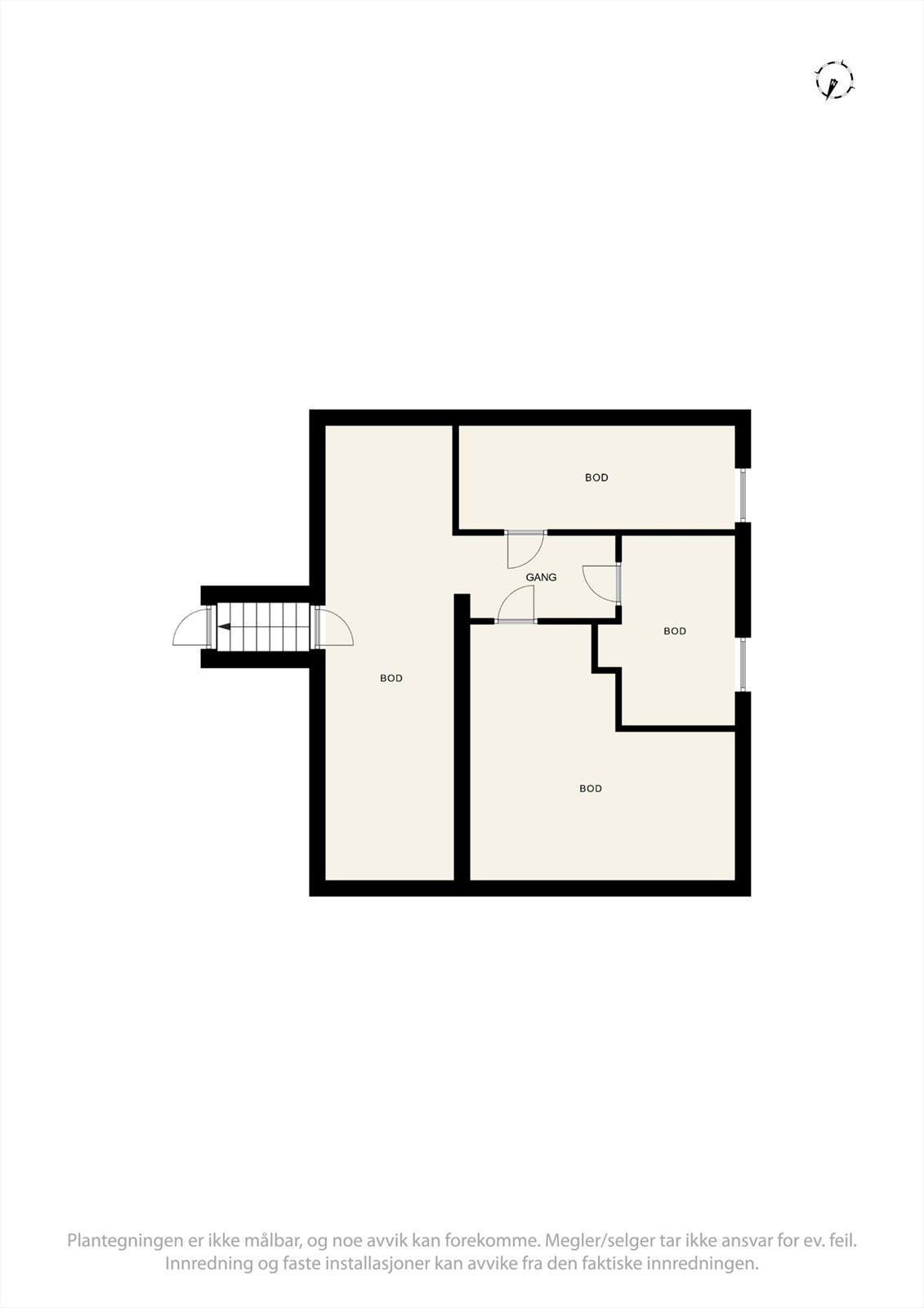 Plantegning krypkjeller Galleribilde