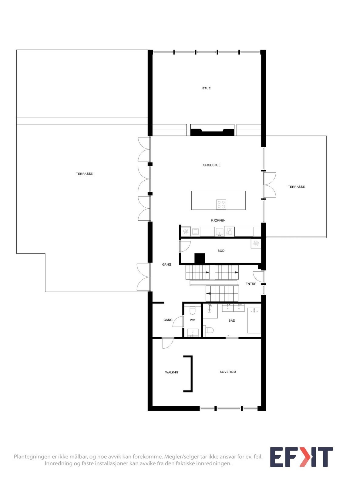 Plantegning 1. etg Galleribilde