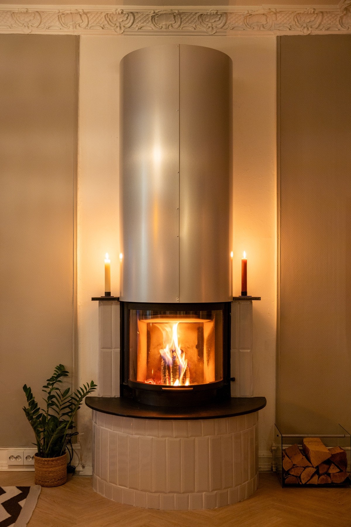 Lekker peis i stuen Galleribilde