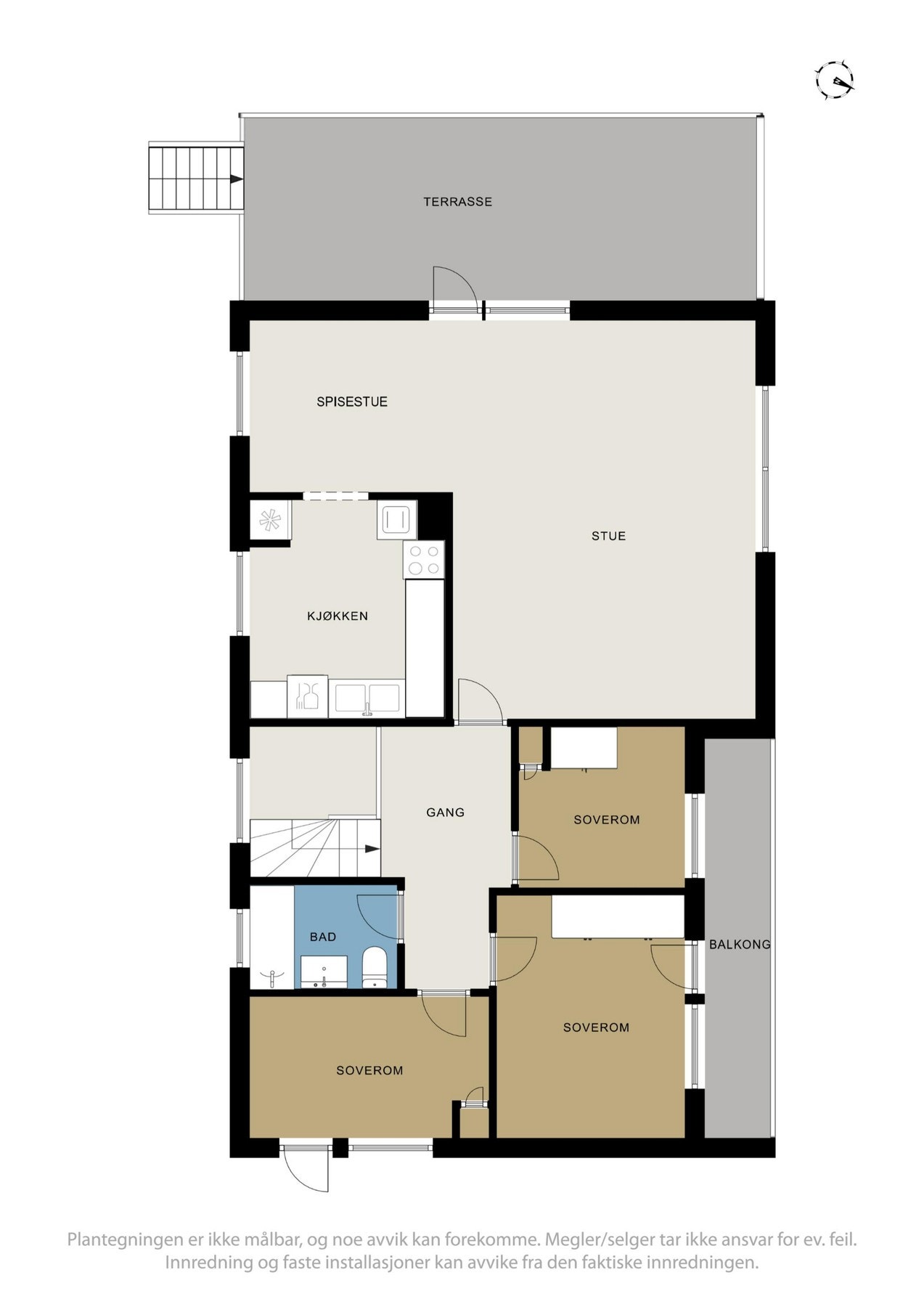 Planskisse hovedetasje. Galleribilde