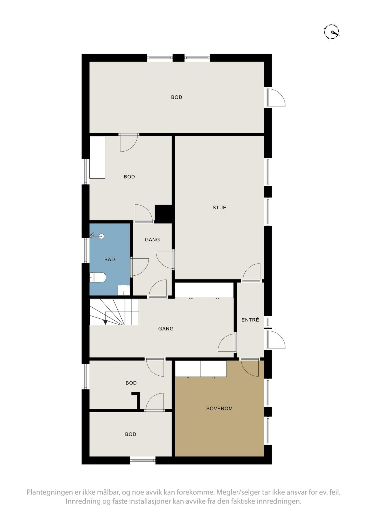 Planskisse kjeller. Galleribilde