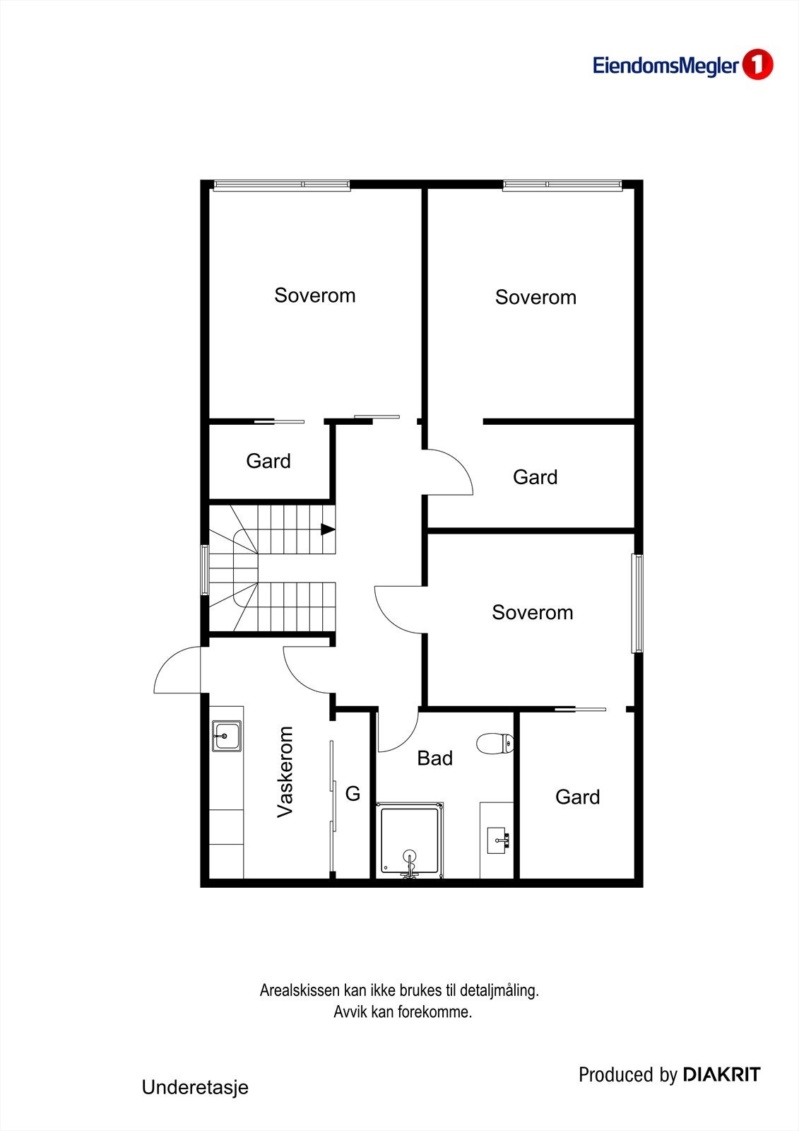 Plantegning underetasje Galleribilde