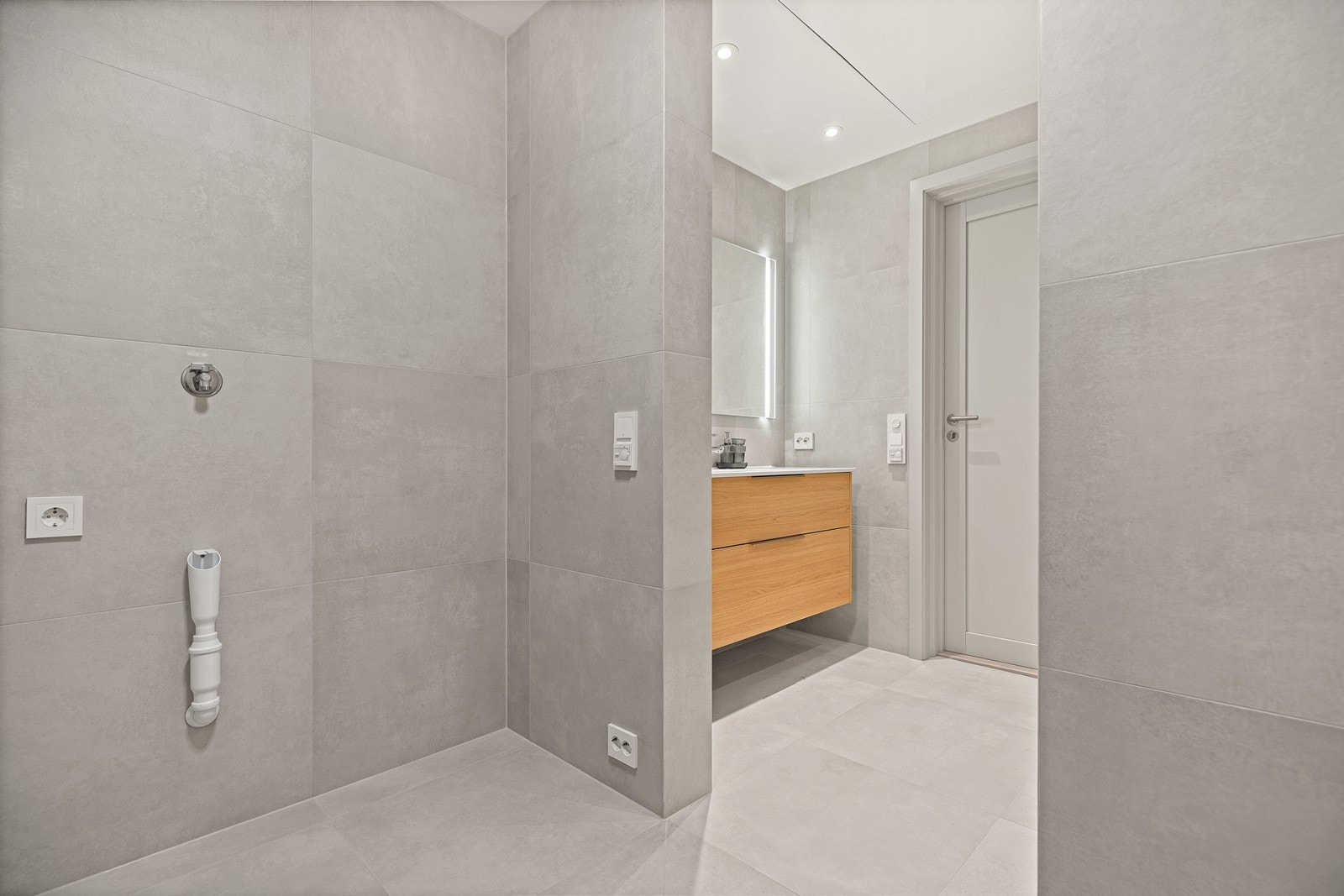 Det er opplegg for vaskemaskin og tørketrommel Galleribilde